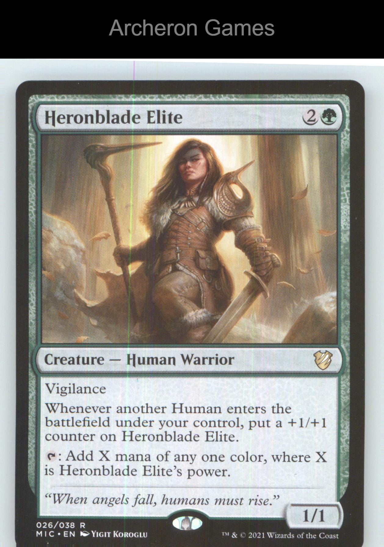 Heronblade Elite MIC 26 R MTG Card NM/EX+