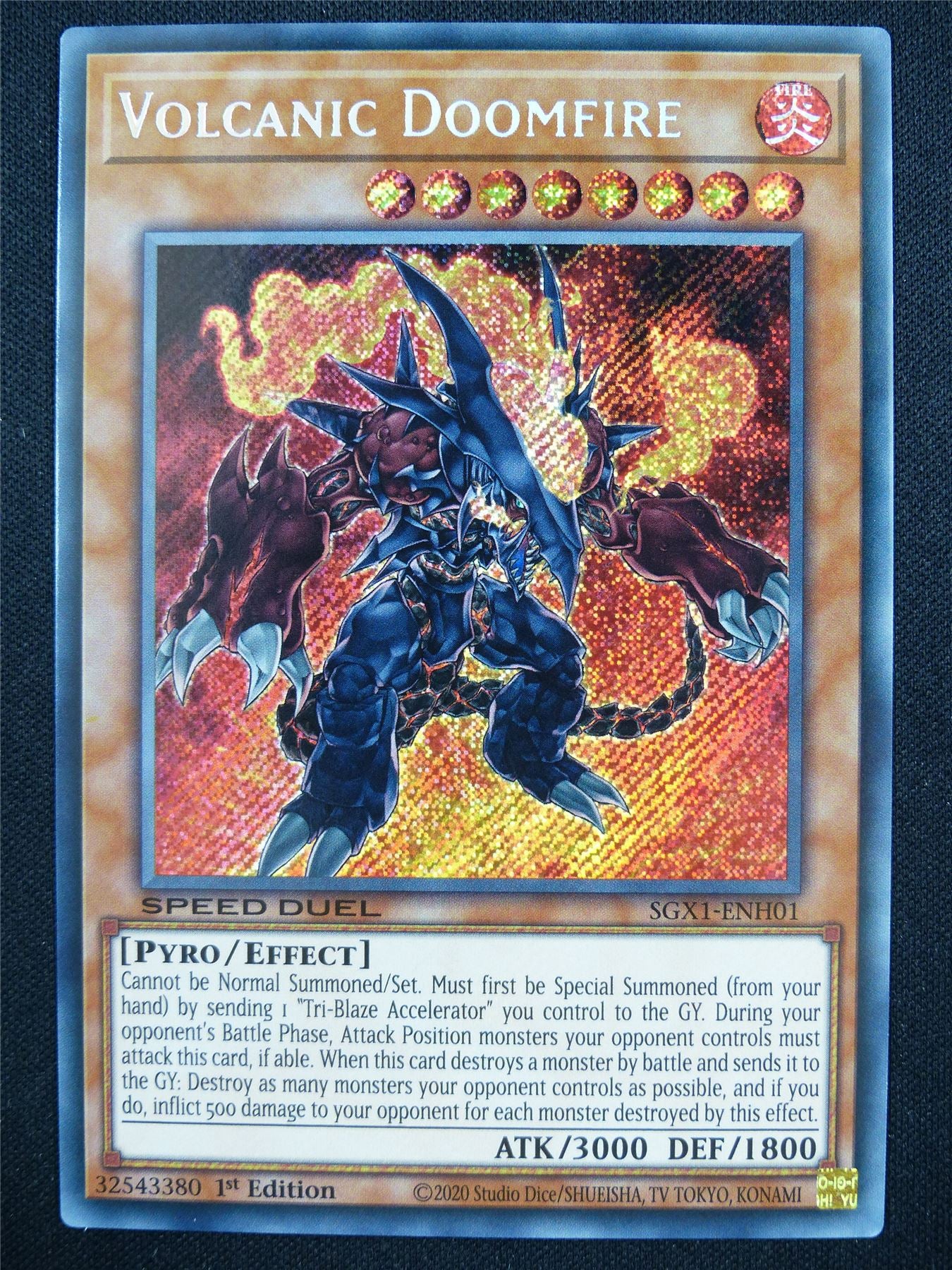 Volcanic Doomfire SGX1 Secret Rare Mint