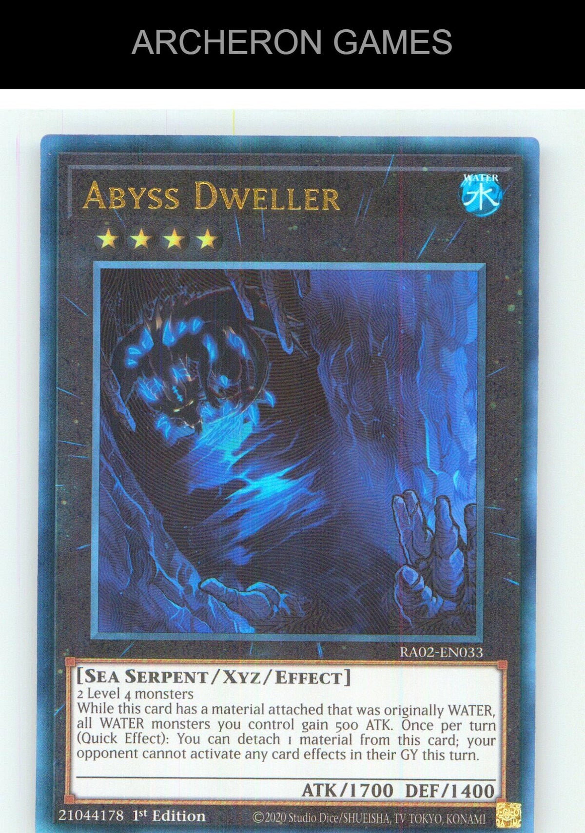 Abyss Dweller SR YUGIOH Card 1st Edition