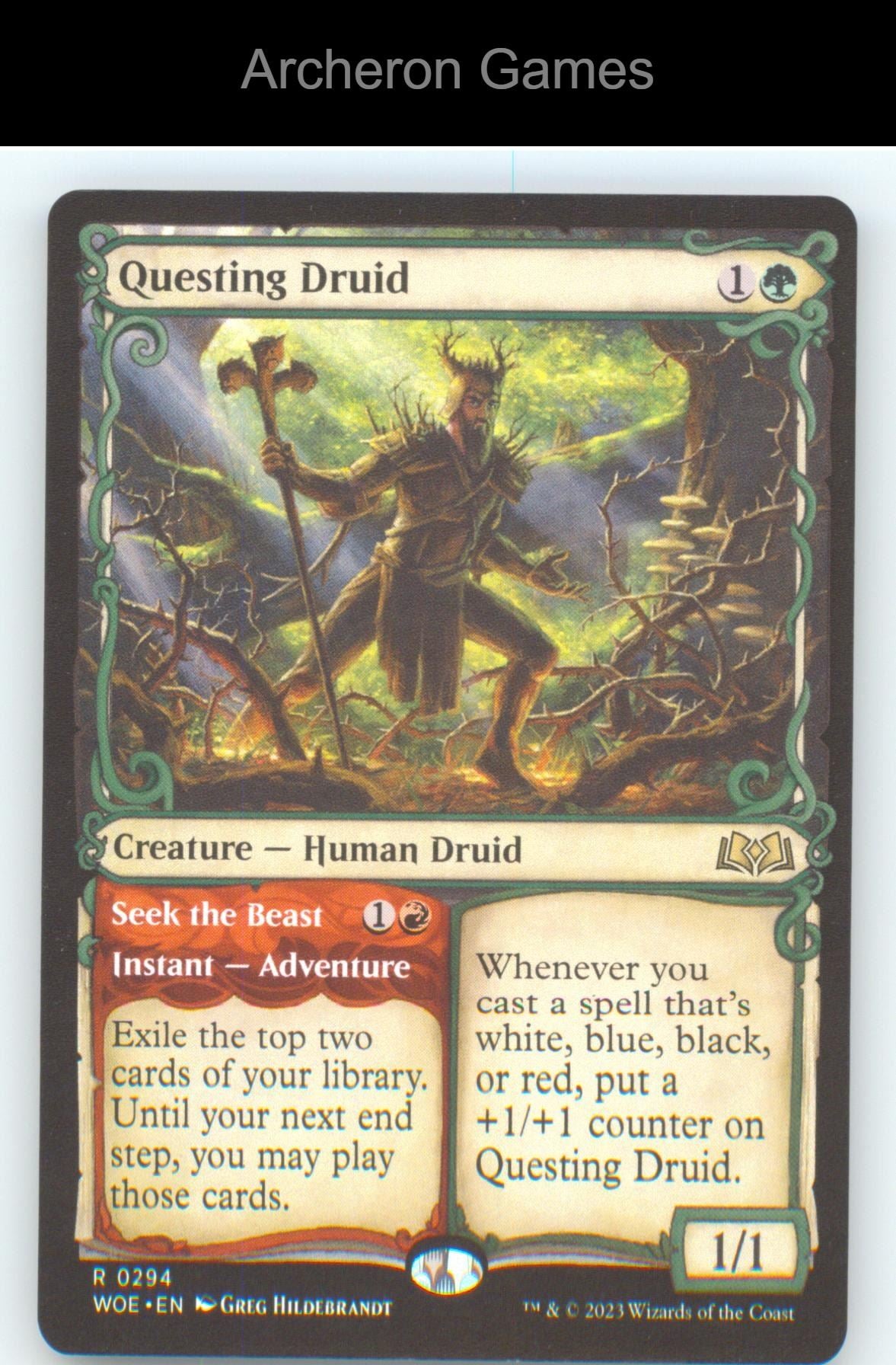 Questing Druid (Showcase) WOE 294 R MTG Card NM/EX+