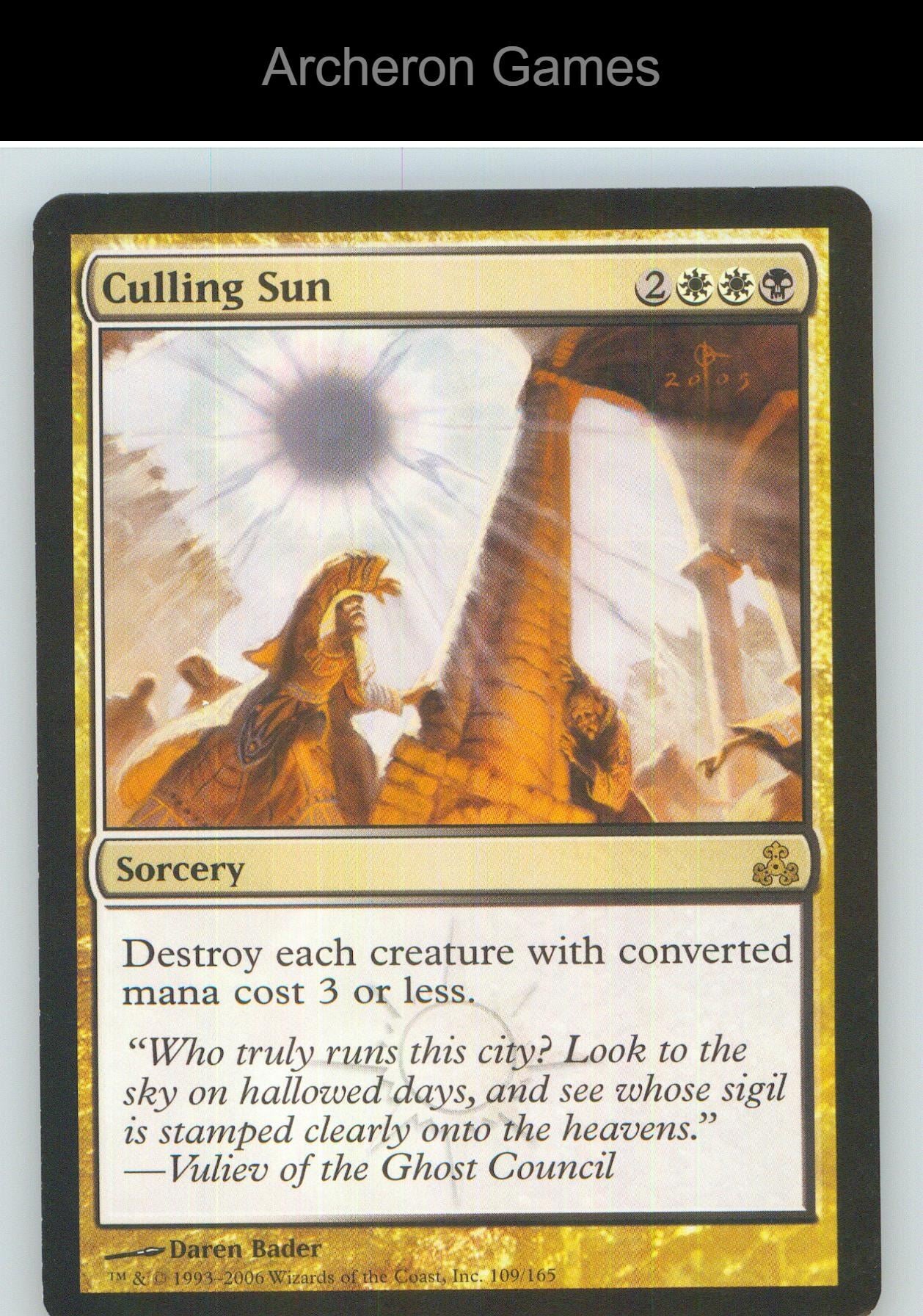Culling Sun GPT 109 R MTG Card NM/EX+