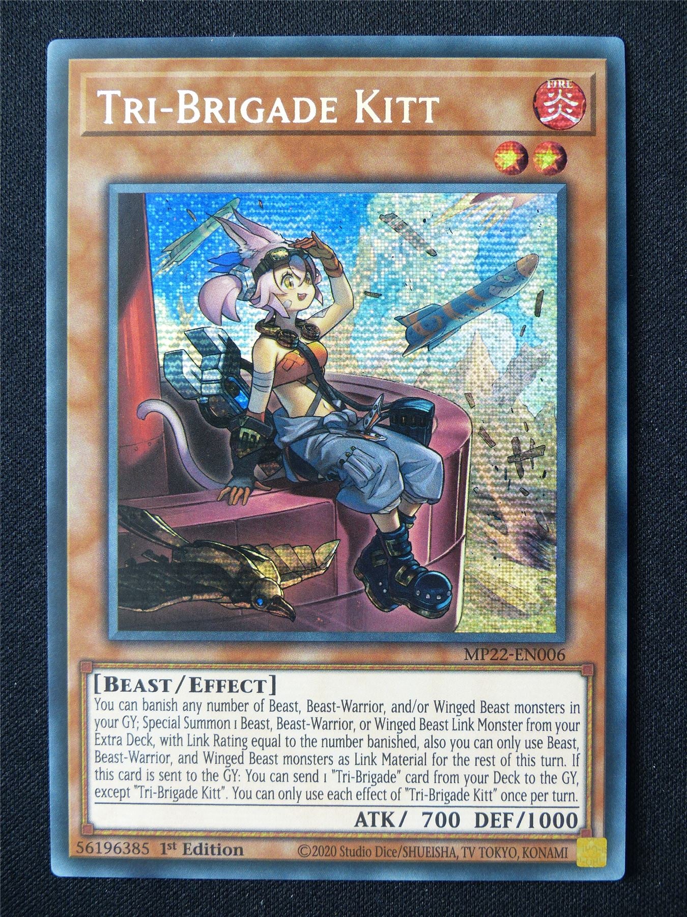 Tri-Brigade Kitt MP22 Secret Rare - 1st ed Yugioh Card #6L Archeron Tri-Brigade Kitt MP22 Secret Rare - 1st ed Yugioh Card #6L Archeron
