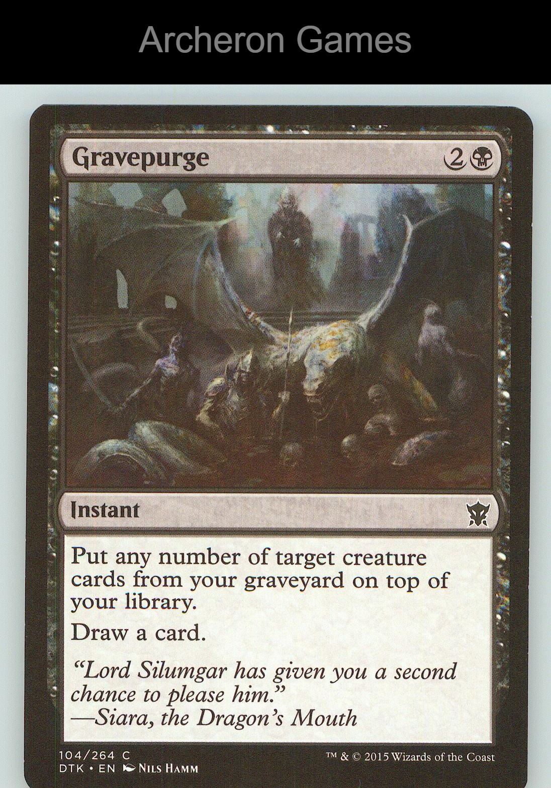 Gravepurge DTK 104 C MTG Card NM/EX+