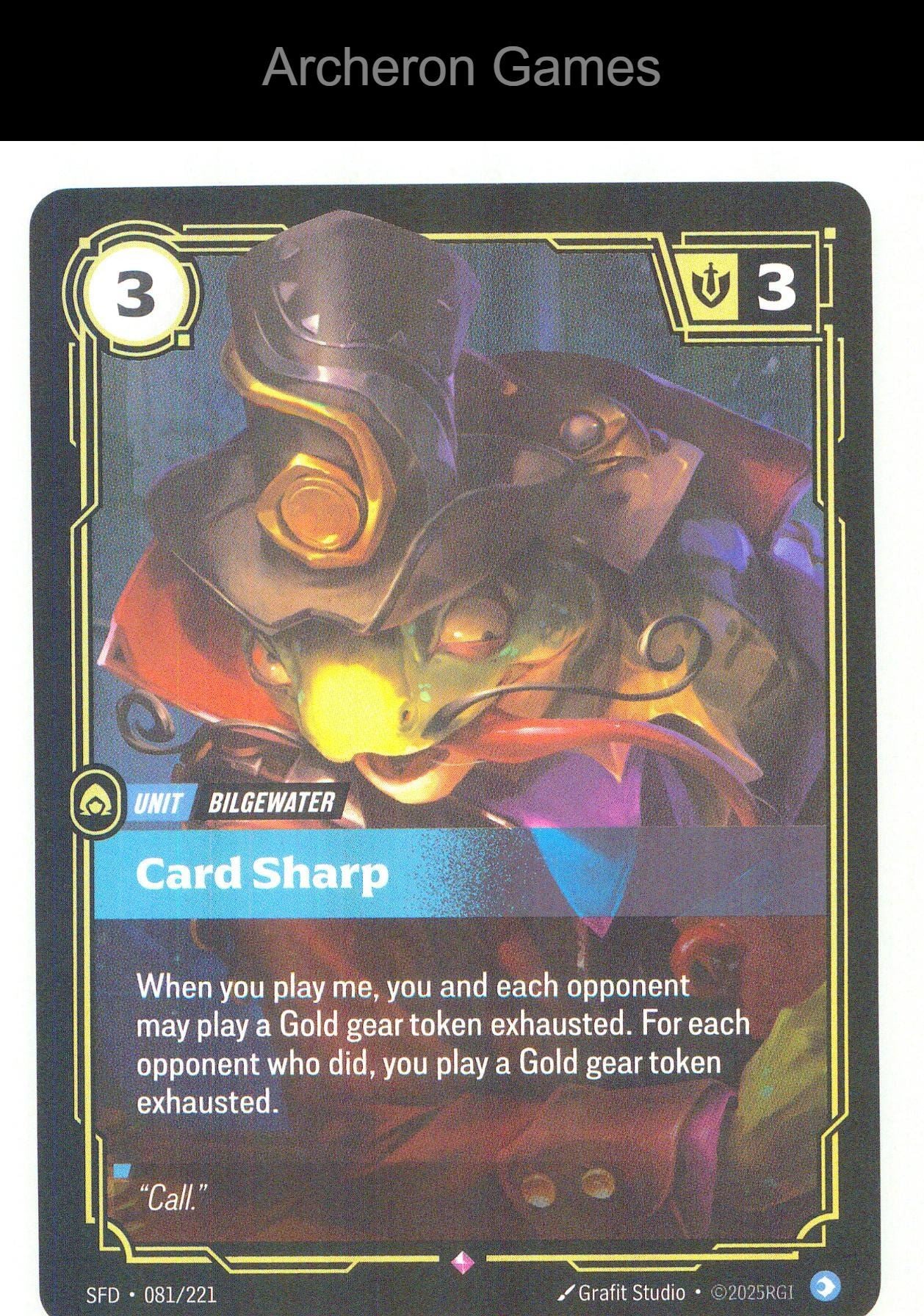 Card Sharp SFD 081/221 R Spiritforged Riftbound Card Foil