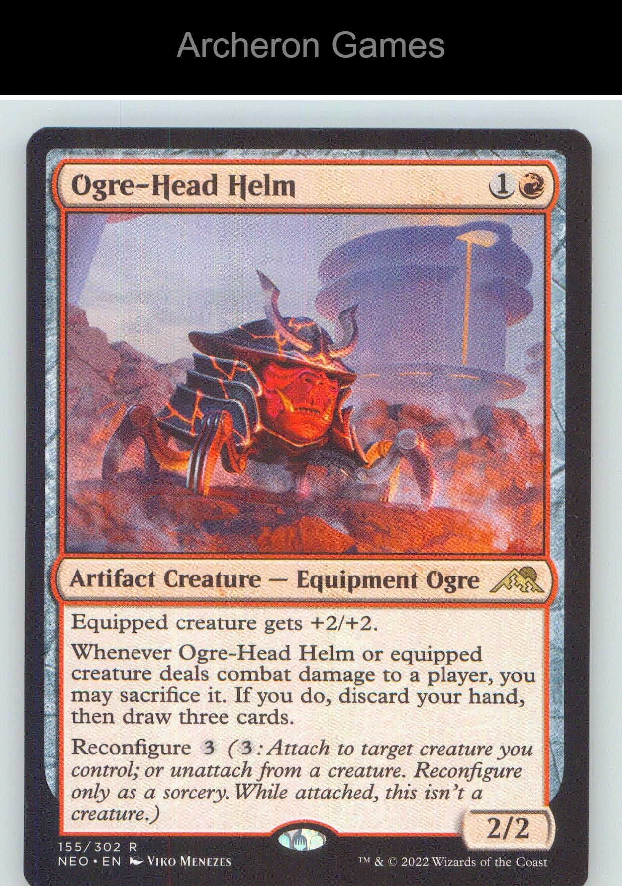 Ogre-Head Helm NEO 155 R MTG Card NM/EX+