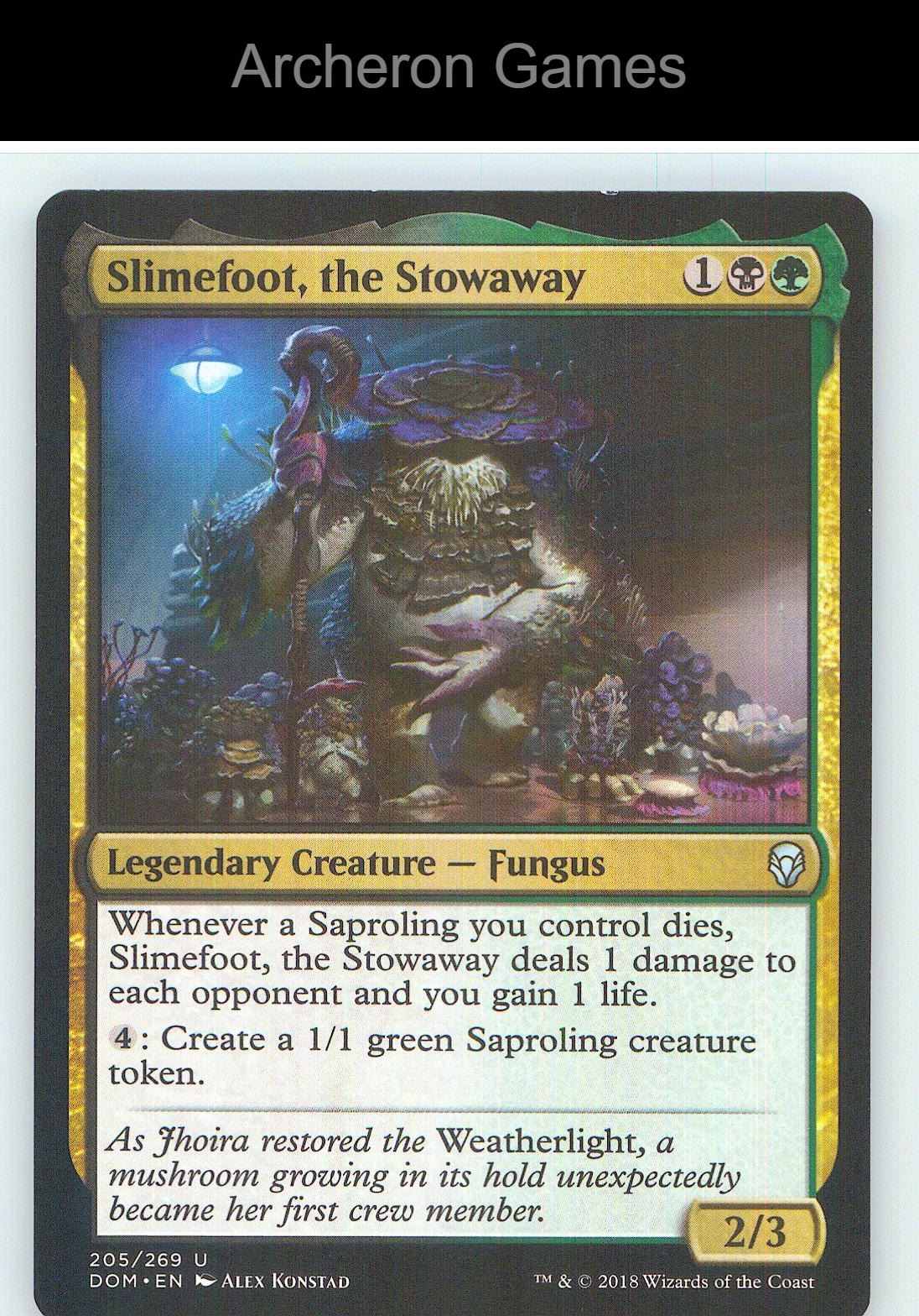 Slimefoot, the Stowaway DOM 205 UC MTG Card NM/EX+