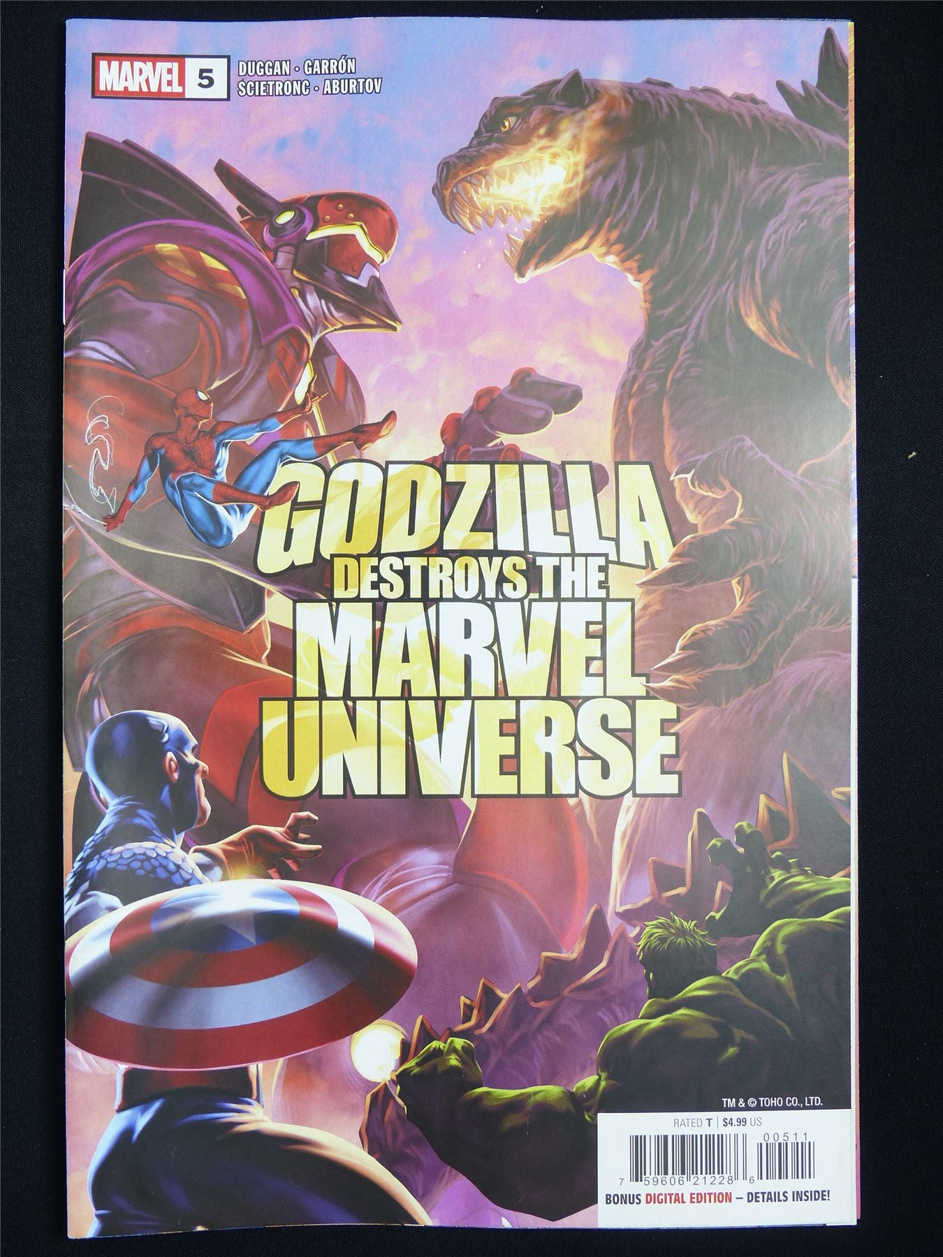 GODZILLA Destroys the Marvel Universe #5 - Marvel Comic #6PT