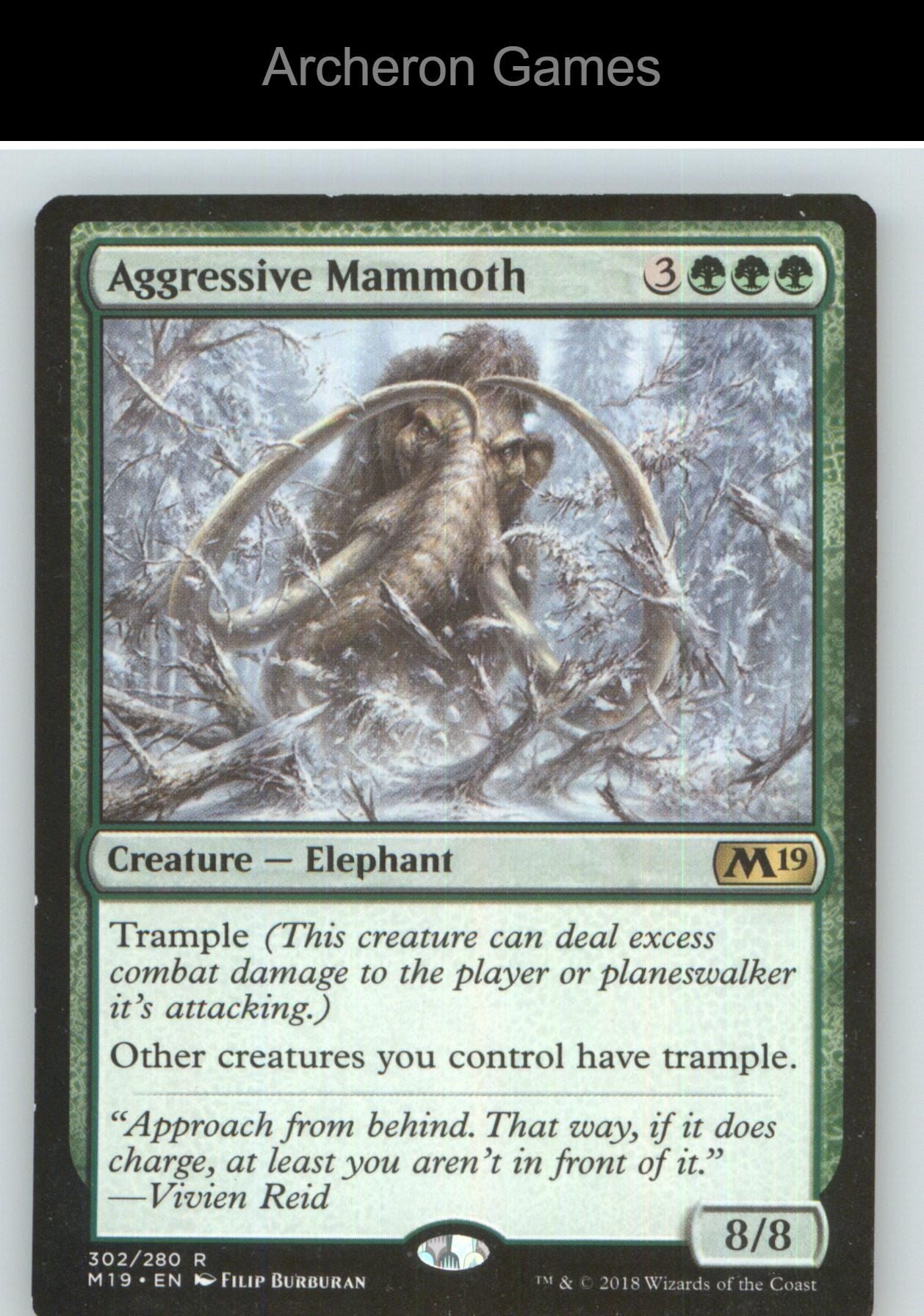 Aggressive Mammoth M19 302 R MTG Card NM/EX+