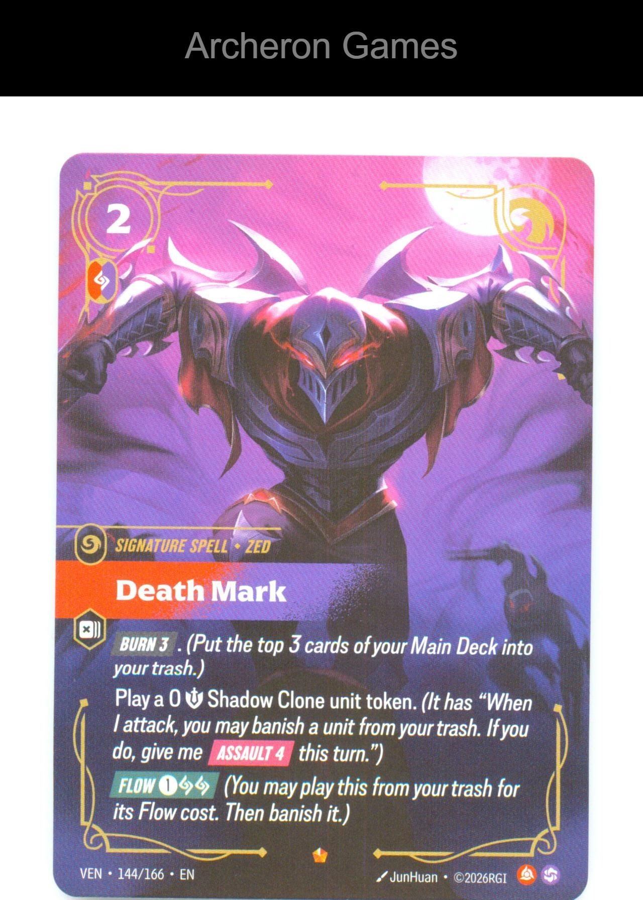 Death Mark VEN 144/166 Epic Vendetta Riftbound Card Foil