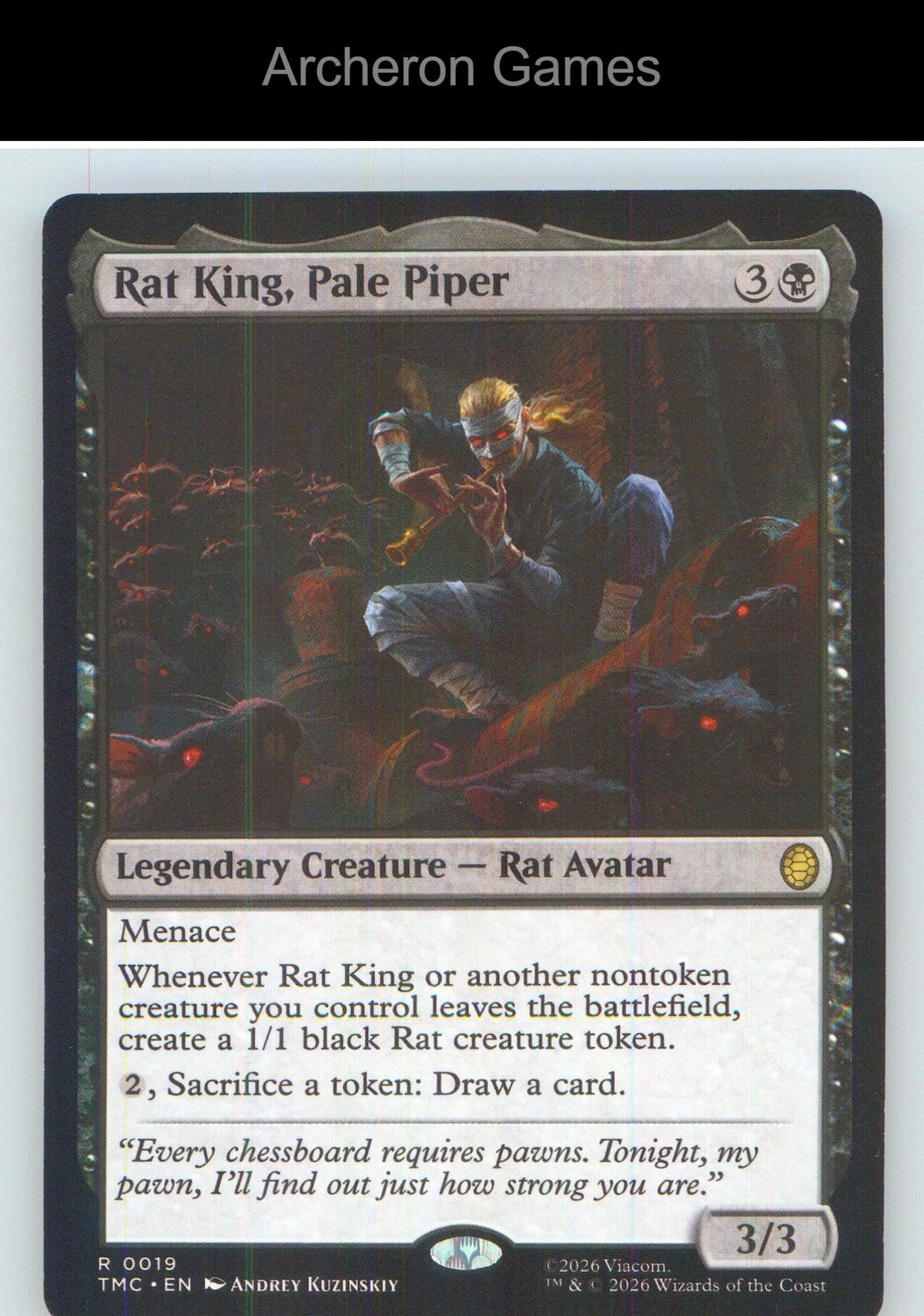 Rat King, Pale Piper (Surge Foil) TMC 19 R MTG Card NM/EX+