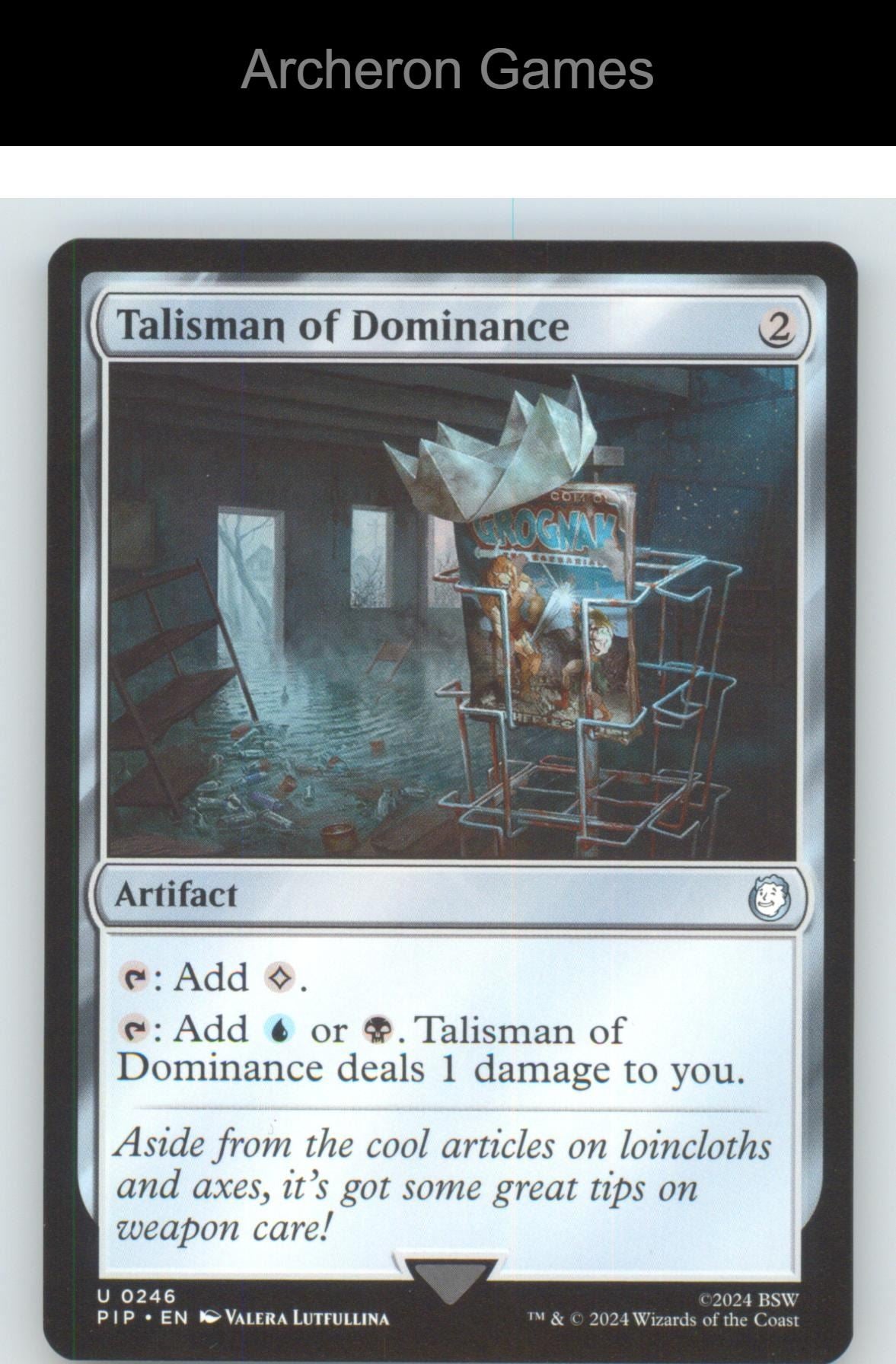 Talisman of Dominance PIP 246 UC MTG Card NM/EX+