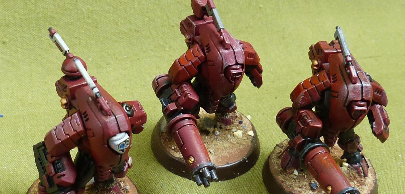 XV25 Stealth Suits painted - Tau Empire - Warhammer 40K #F2