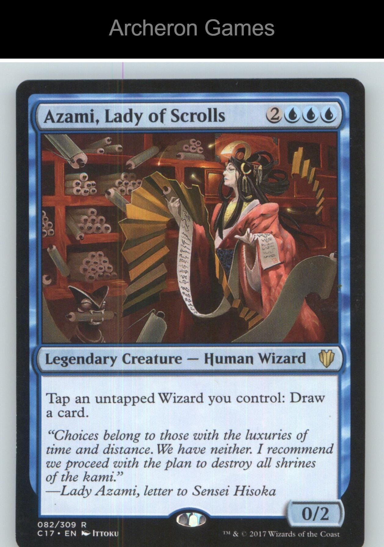 Azami, Lady of Scrolls C17 82 R MTG Card NM/EX+