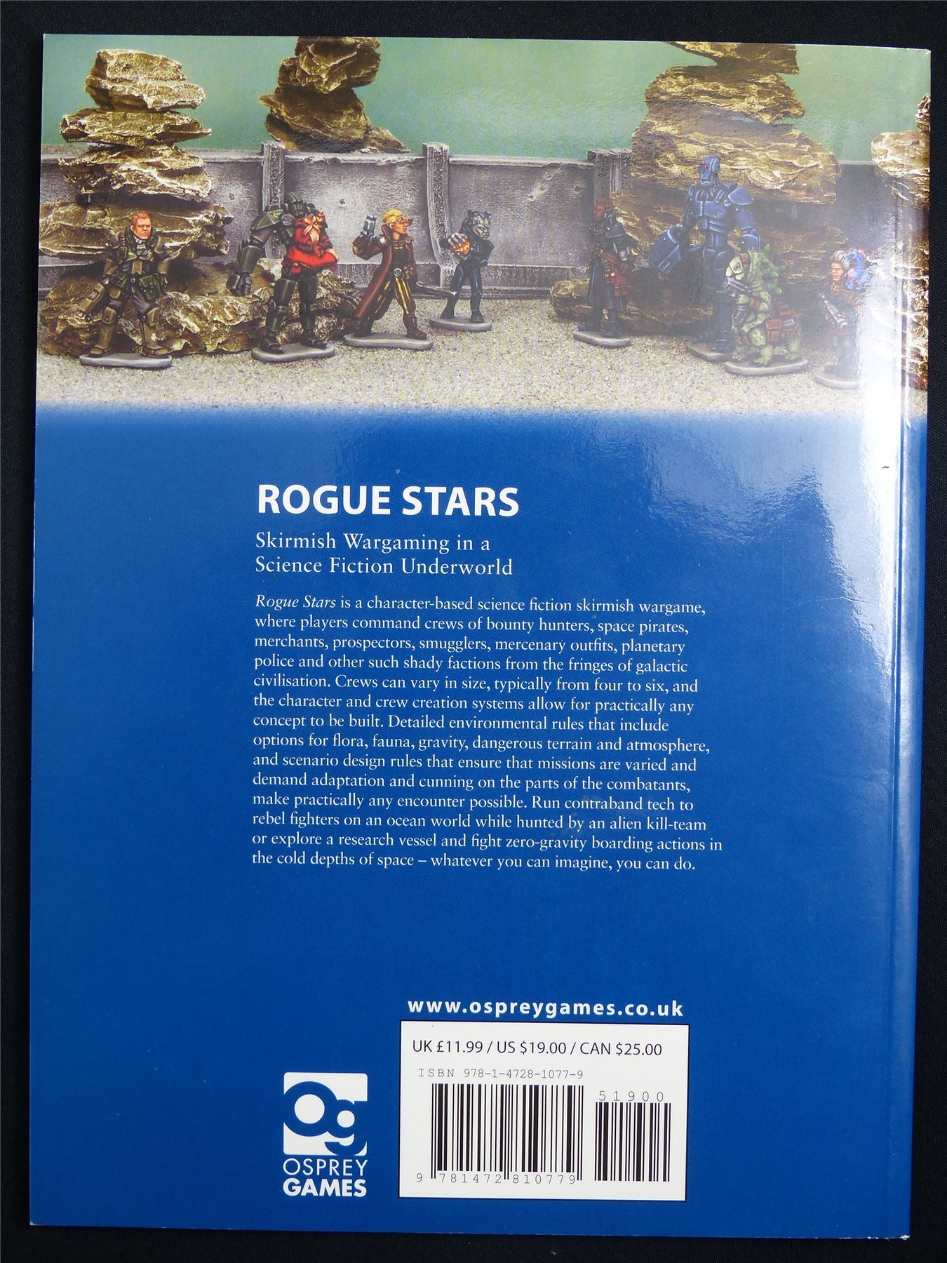 Rogue Stars: Underworld Wargaming Rulebook - Osprey Wargames 17 Softback #DJ