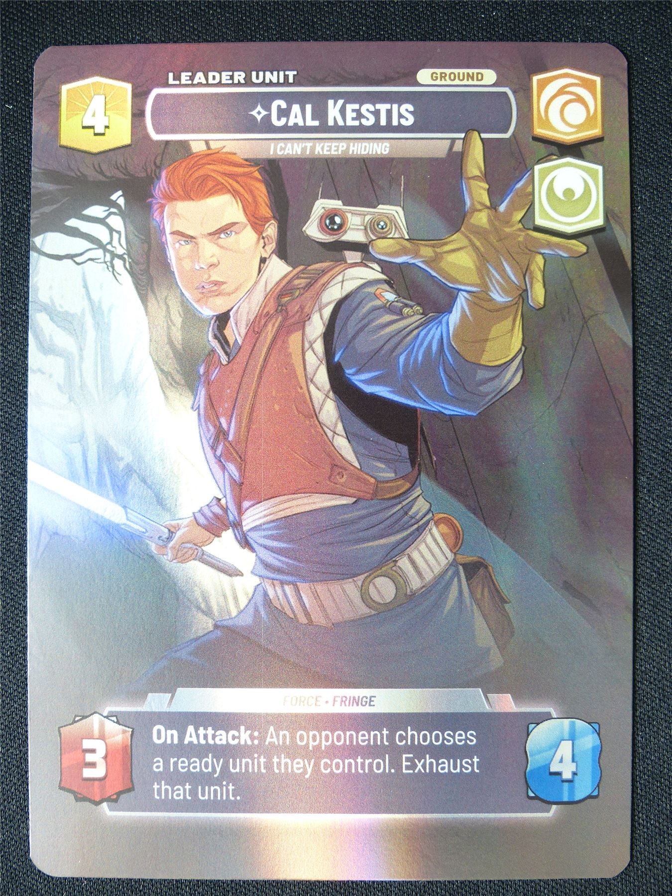 Cal Kestis - I Can't Keep Hiding - 1019 Showcase Foil - Star Wars Unlimited Card #47