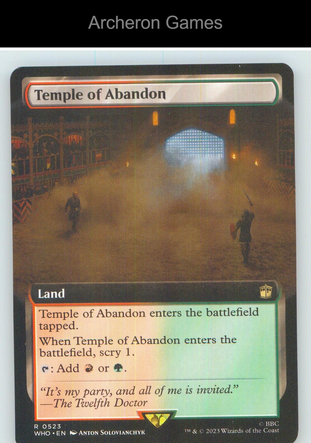 Temple of Abandon (Extended Art) WHO 523 R MTG Card NM/EX+