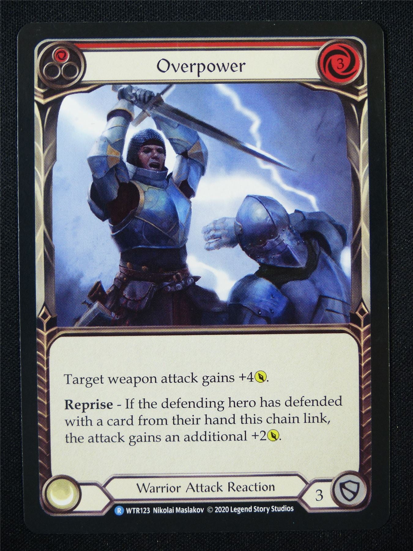 Overpower Red WTR123 R - Flesh and Blood Card #391