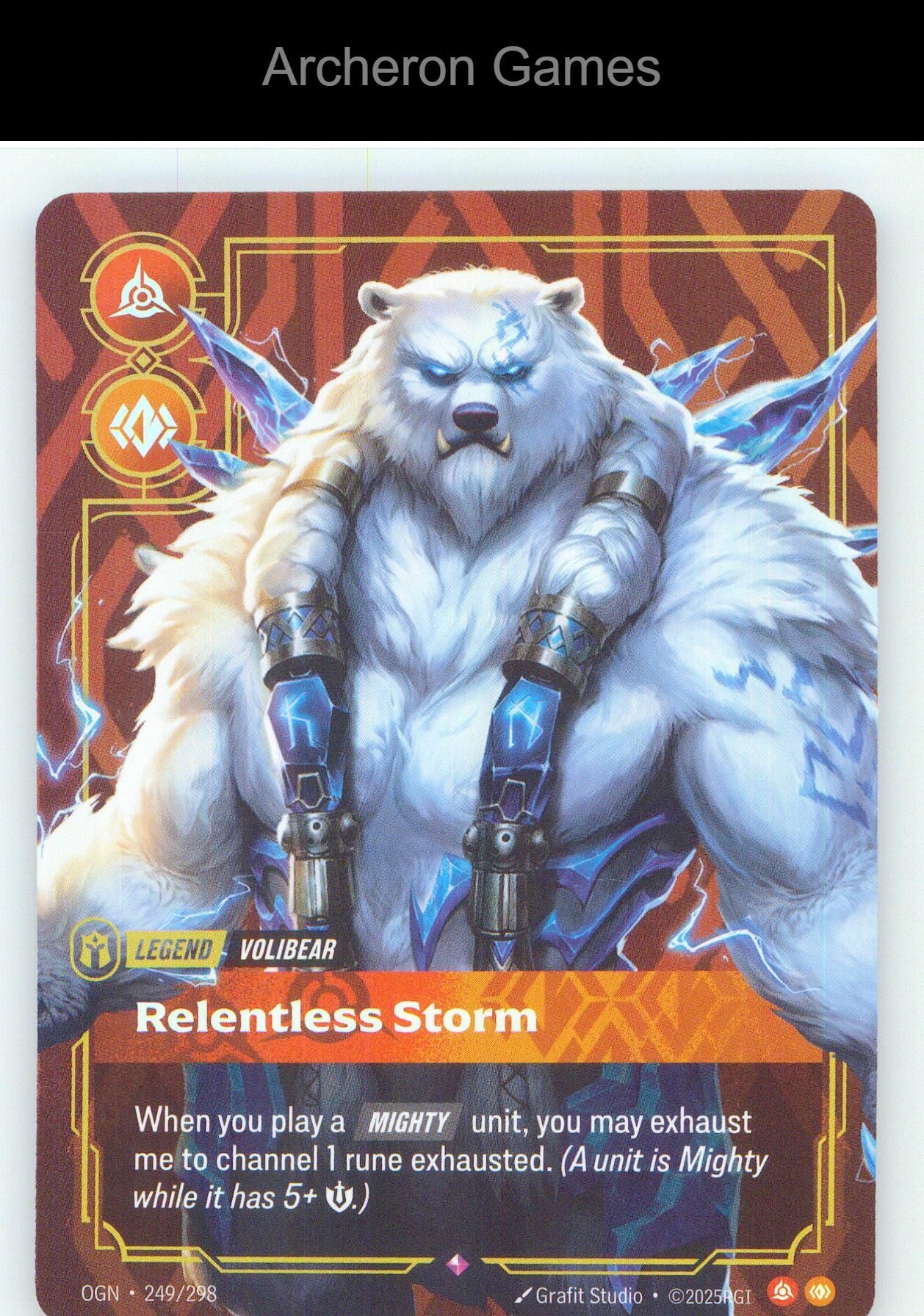 Volibear - Relentless Storm OGN 249/298 R Origins Riftbound Card Foil