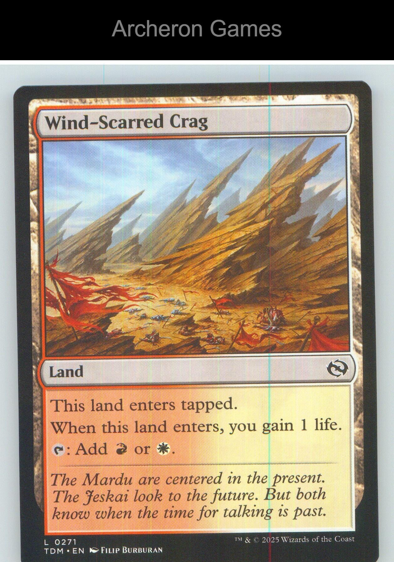 Wind-Scarred Crag TDM 271 Land MTG Card NM/EX+