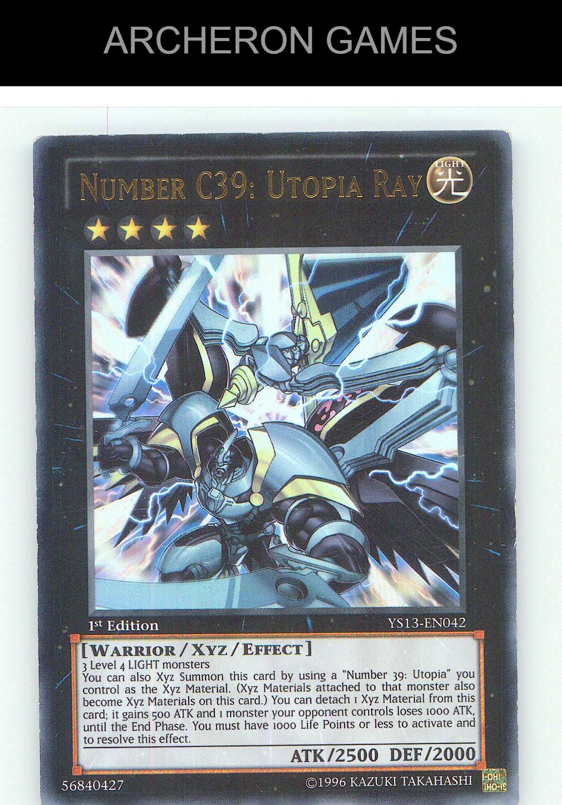 Number C39: Utopia Ray Ultra Rare YUGIOH Card 1st Edition