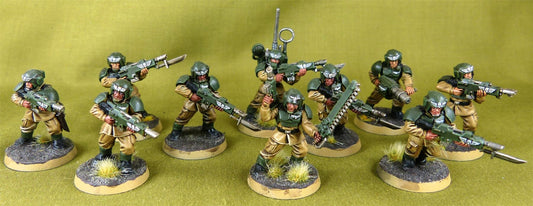 Cadian Squad  - Astra militarum - Painted - Warhammer AoS 40k #263