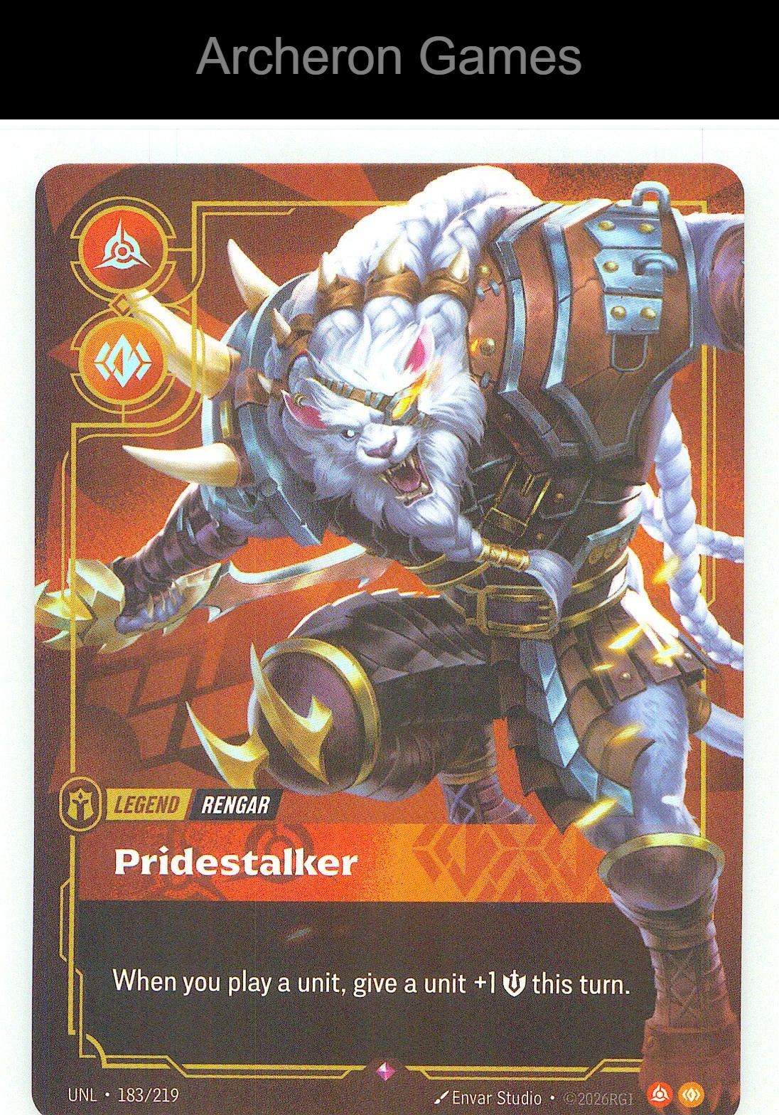 Rengar - Pridestalker UNL 183/219 R Unleashed Riftbound Card