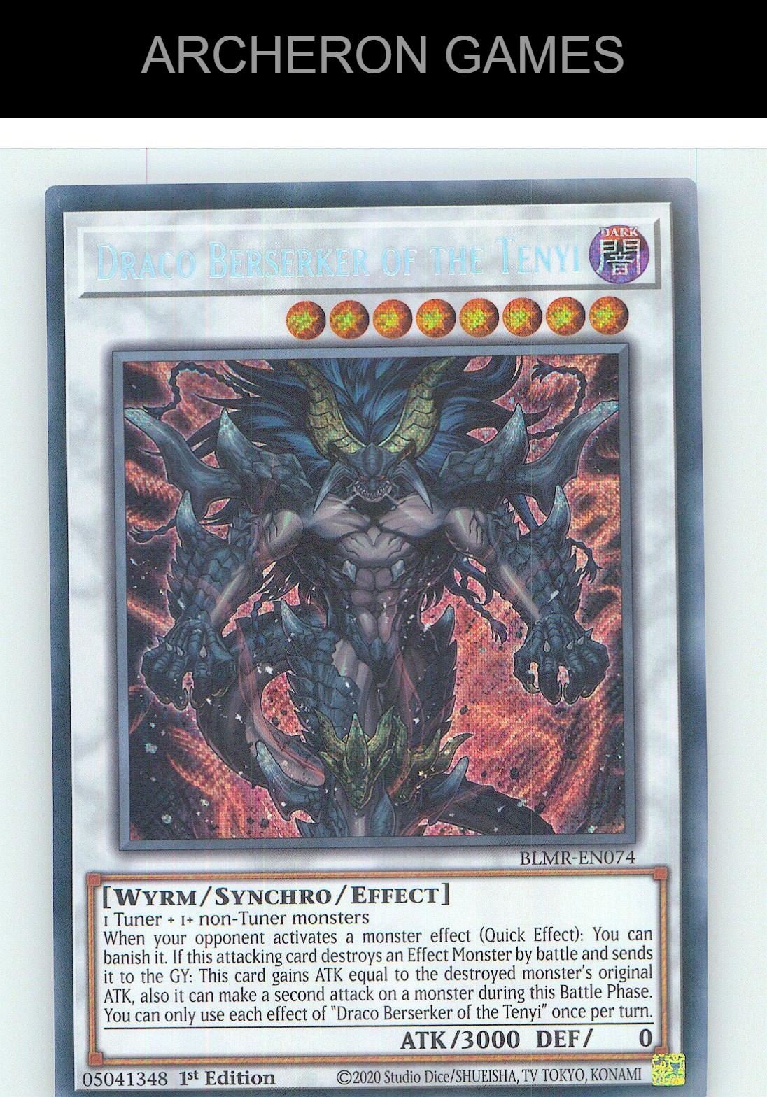 Draco Berserker of the Tenyi SEC YUGIOH Card 1st Edition