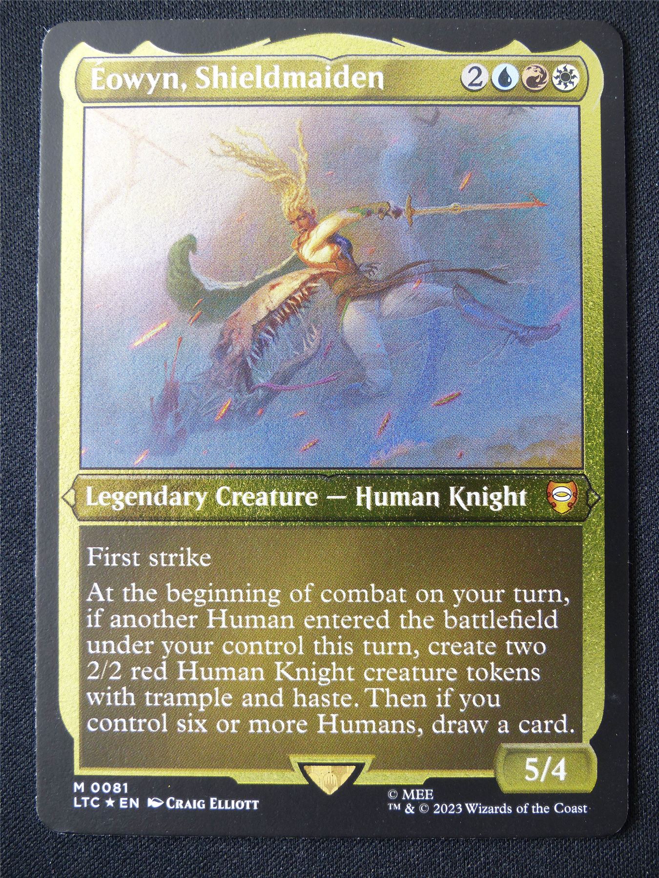 Eowyn Shieldmaiden Foil Thick Card Commander - LTC - Mtg Card #AQ Archeron Eowyn Shieldmaiden Foil Thick Card Commander - LTC - Mtg Card #AQ Archeron