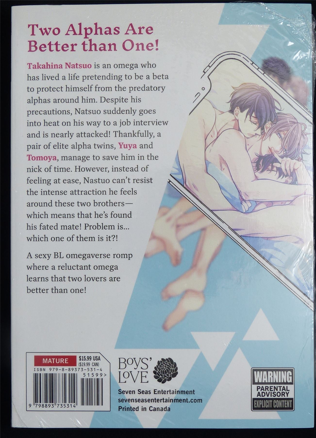 The Feisty Omega and his Twin Mates volume 1 - Seven Seas Manga #44O