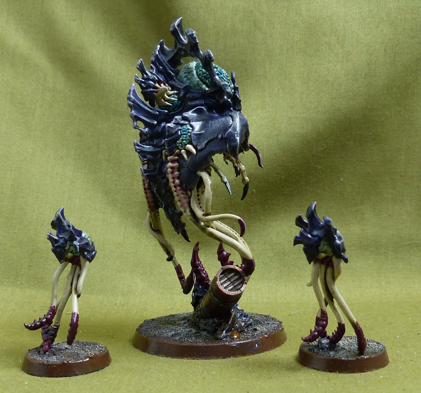 Neurotyrant and Neuroloids painted - Tyranids - Warhammer 40K #4ZY