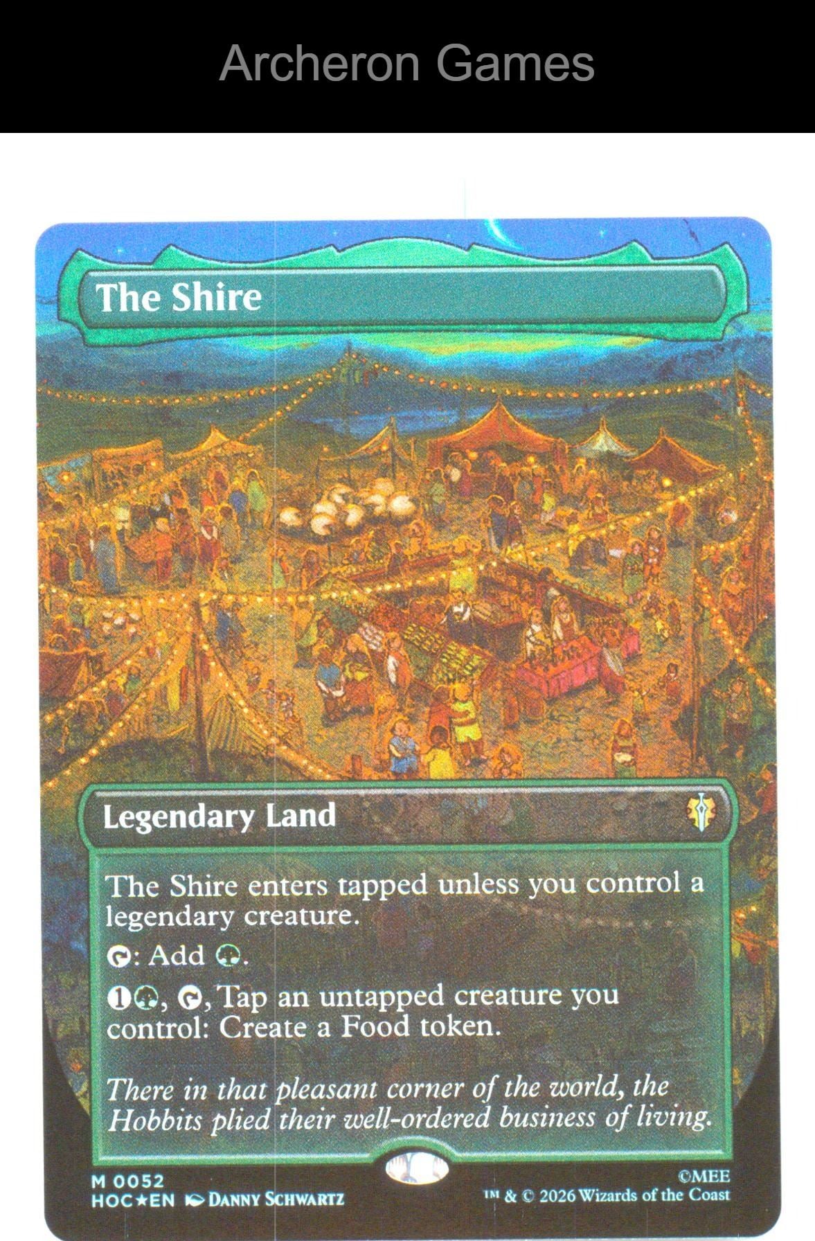 The Shire (Borderless) HOC 52 Mythic MTG Card The Hobbit: Eternal-Legal FOIL