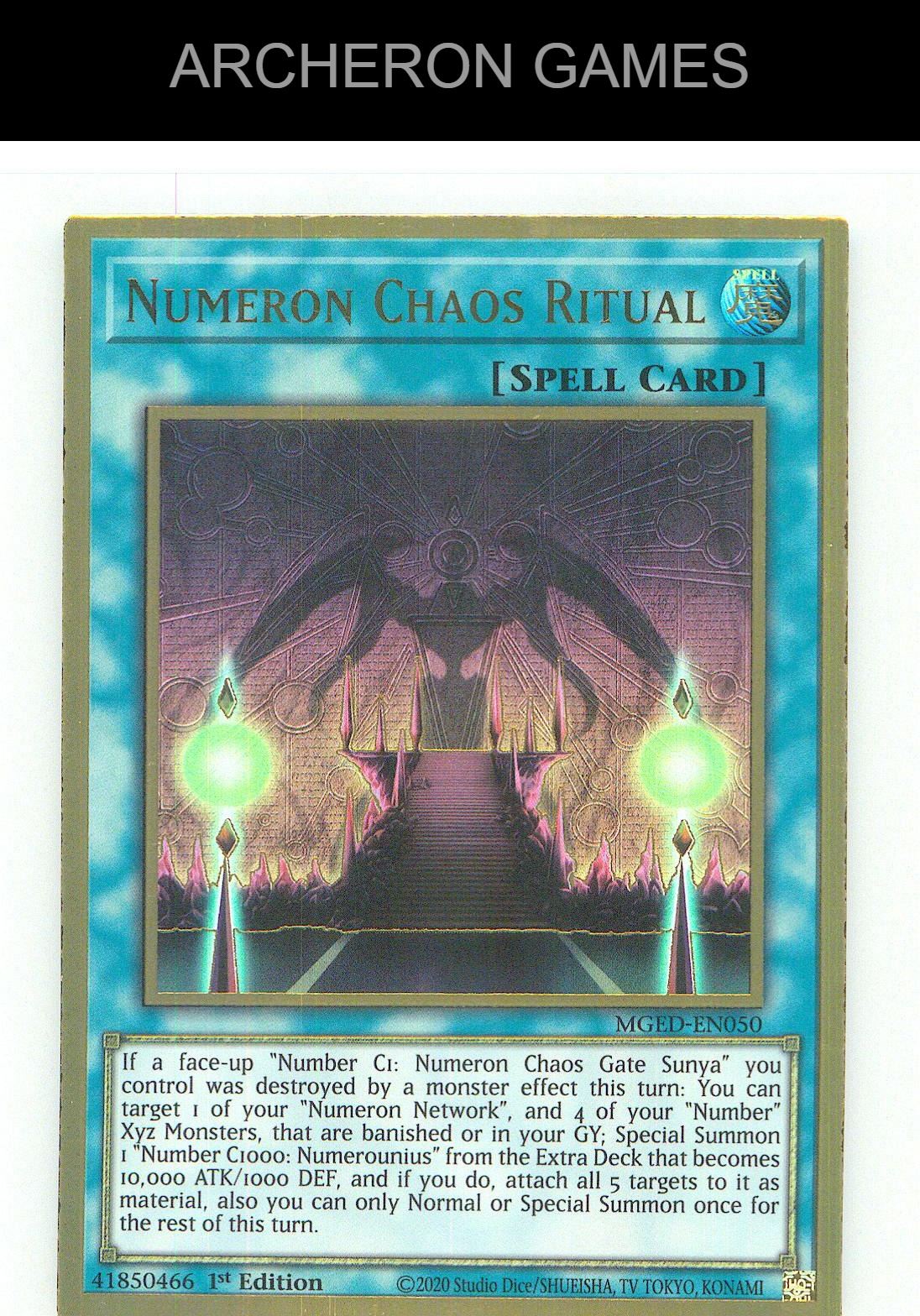 Numeron Chaos Ritual Premium Gold Rare YUGIOH Card 1st Edition