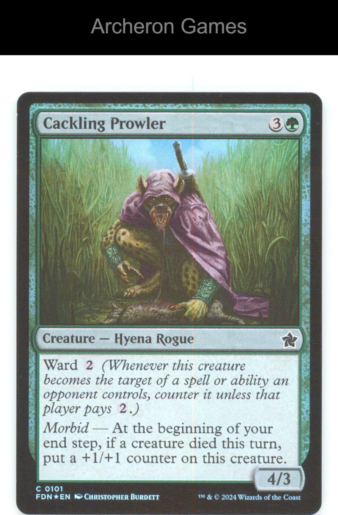 Cackling Prowler FDN 101 C MTG Card Foundations Foil