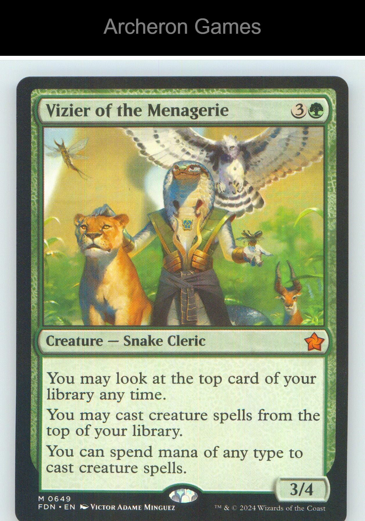 Vizier of the Menagerie FDN 649 Mythic MTG Card NM/EX+