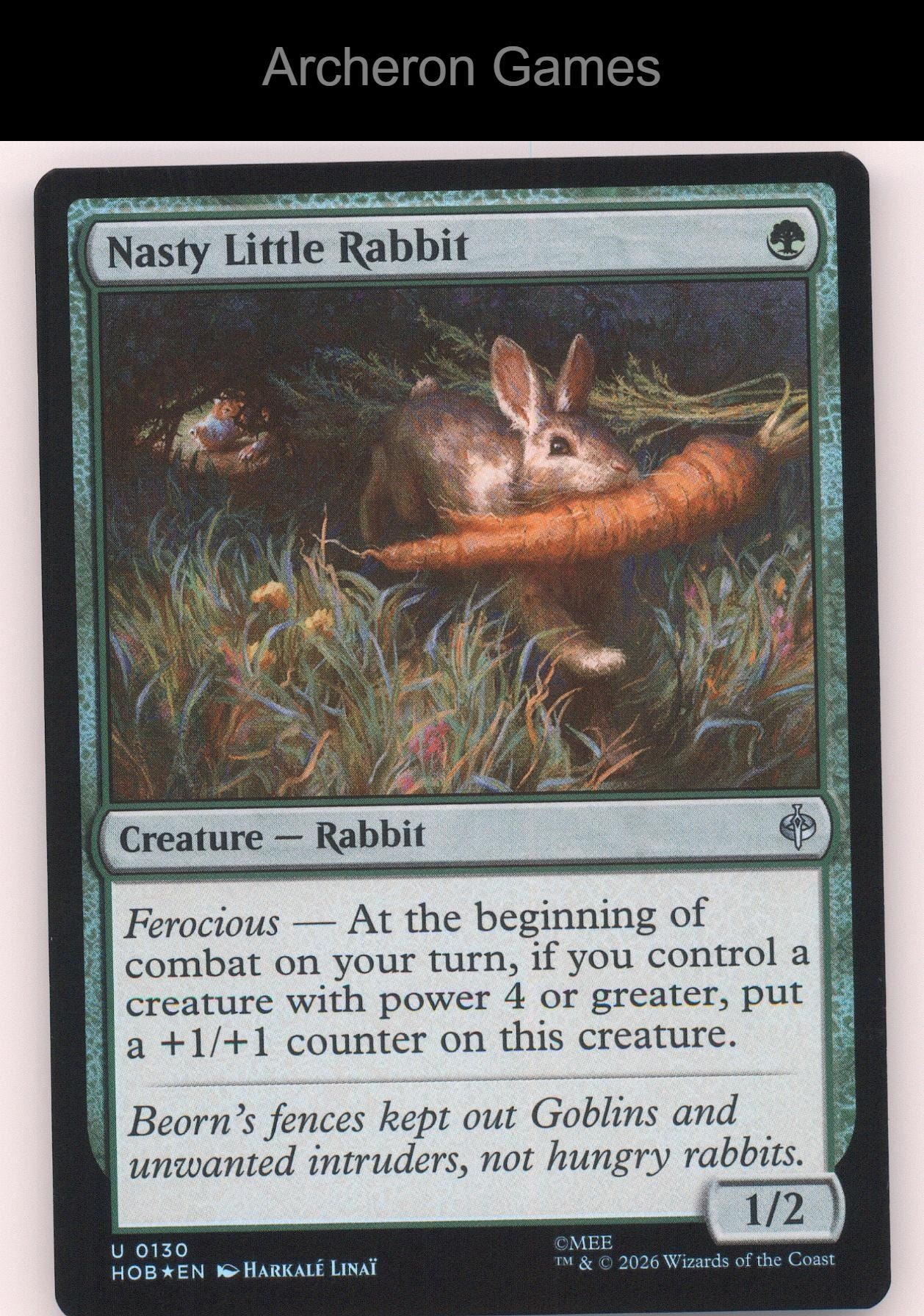 Nasty Little Rabbit HOB 130 UC MTG Card The Hobbit