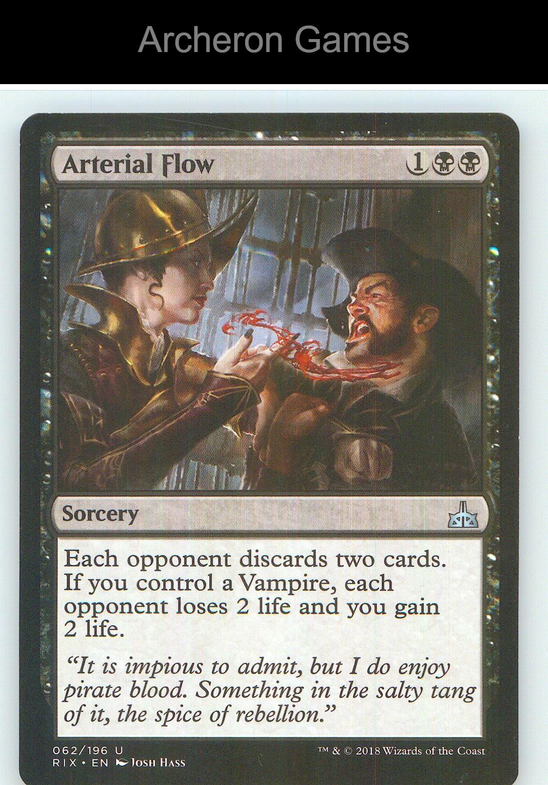 Arterial Flow RIX 62 UC MTG Card NM/EX+