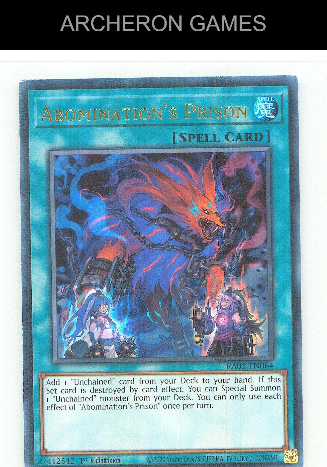 Abomination's Prison (UR) Ultra Rare YUGIOH Card 1st Edition