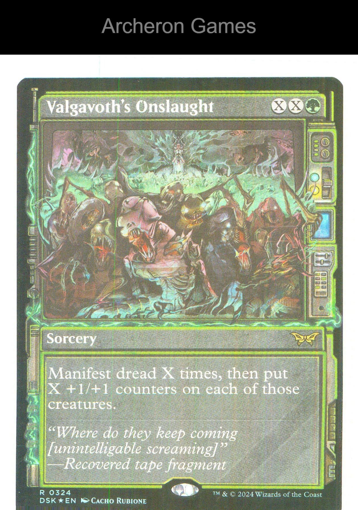 Valgavoth's Onslaught (Showcase) DSK 324 R MTG Card NM/EX+ Foil