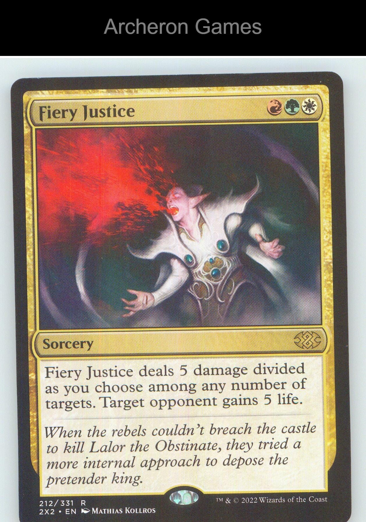 Fiery Justice 2X2 212 R MTG Card NM/EX+