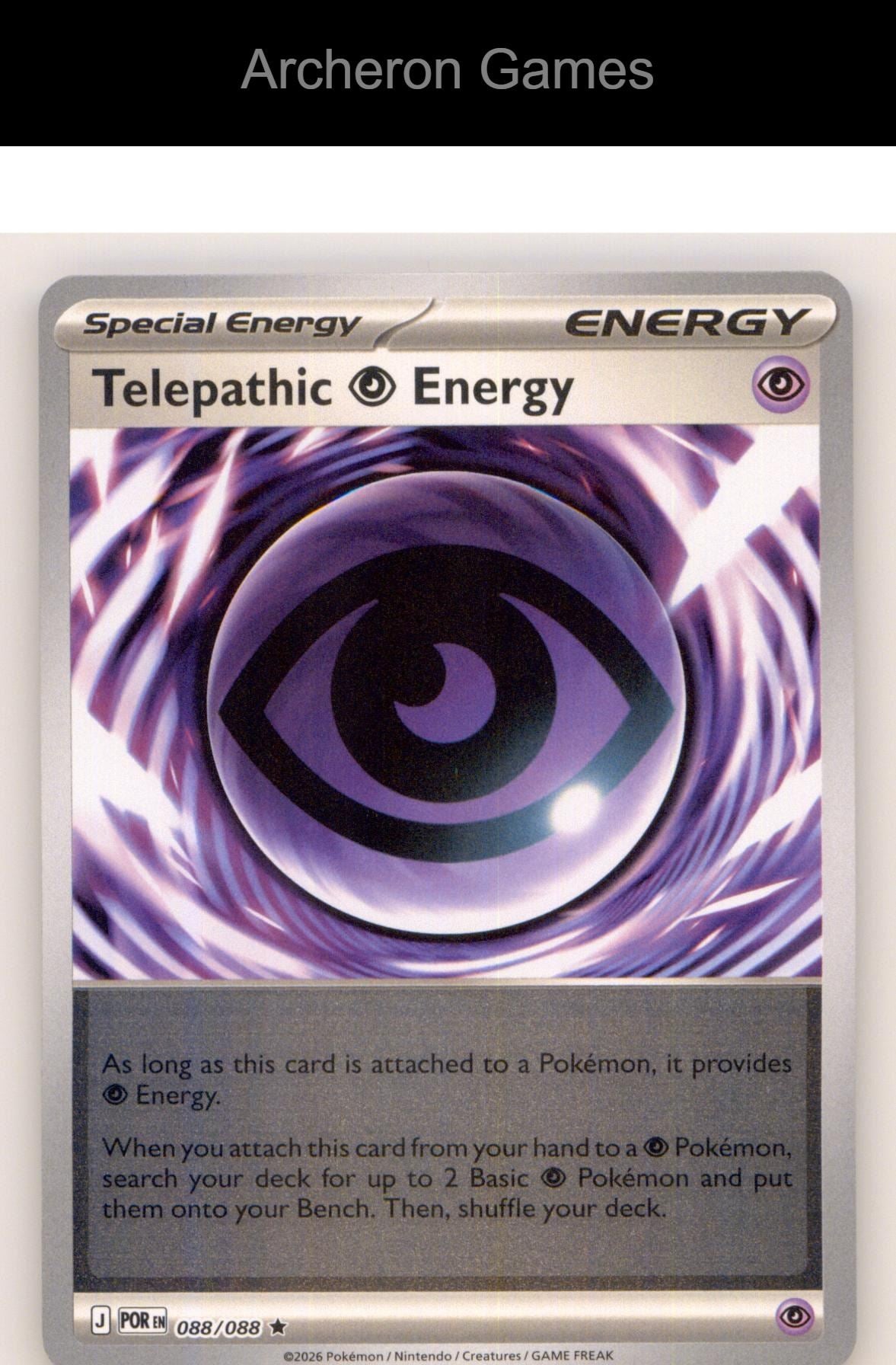 Pokemon Card Telepathic Psychic Energy ME03 088/088 R Perfect Order Reverse Holo