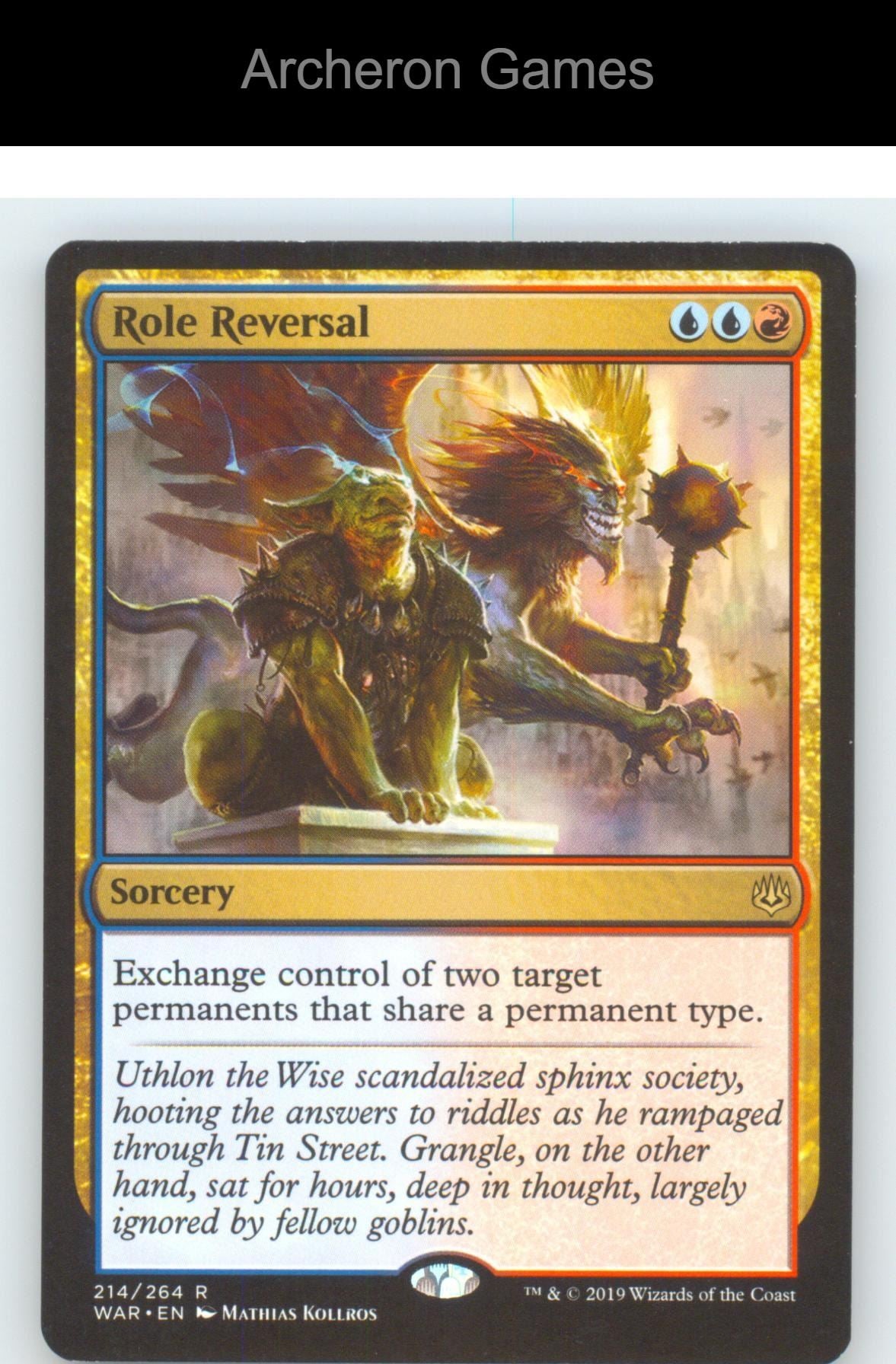 Role Reversal WAR 214 R MTG Card NM/EX+