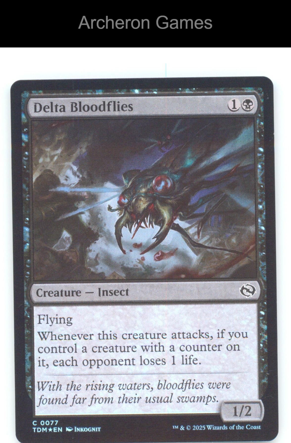 Delta Bloodflies TDM 77 C MTG Card Tarkir: Dragonstorm Foil