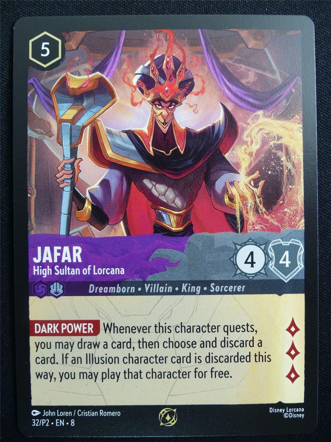 Jafar High Sultan of Lorcana 32/P2 - Lorcana Card #315
