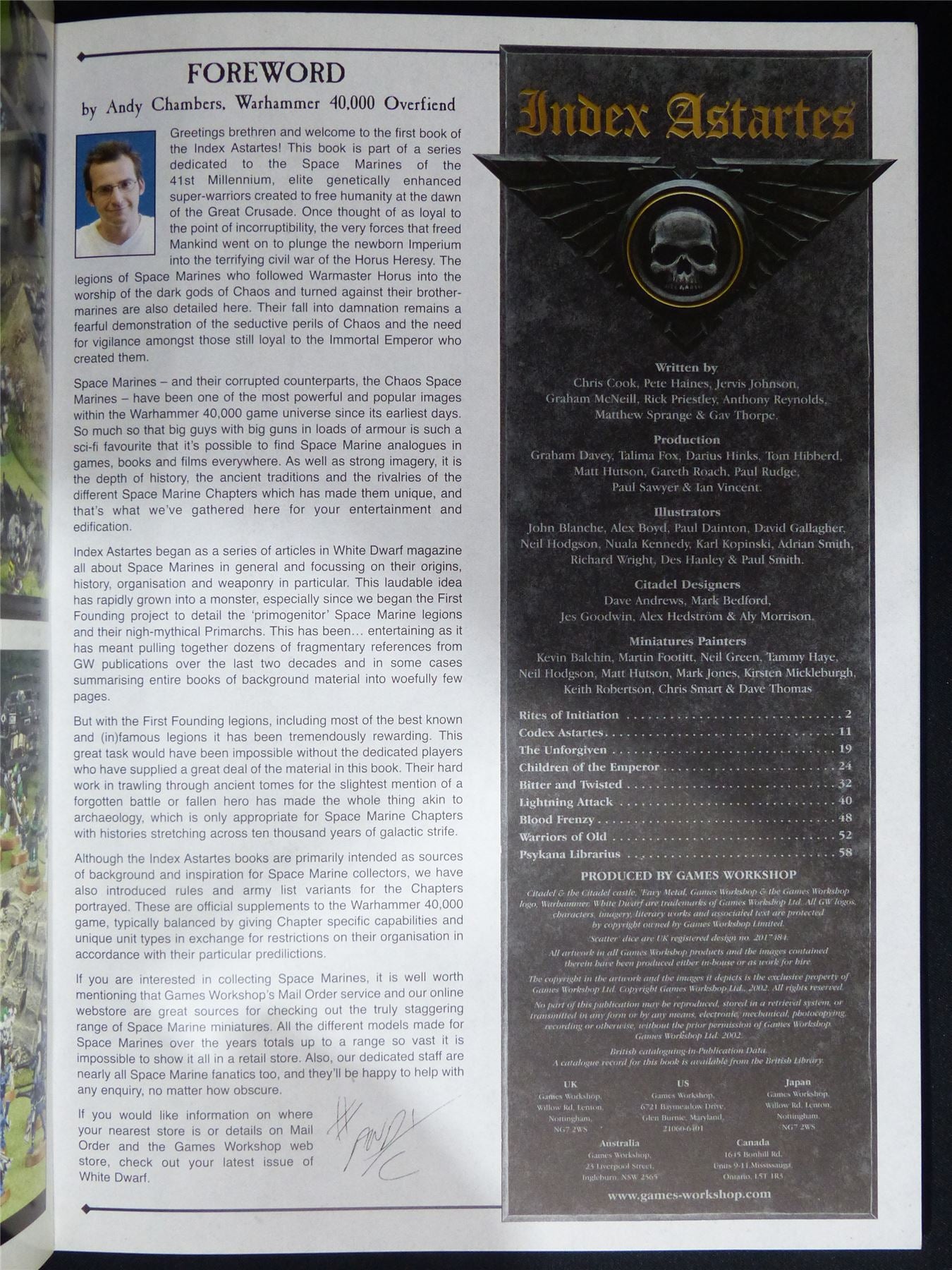 Index Astartes 2002 Softback - Warhammer 40K #1P0