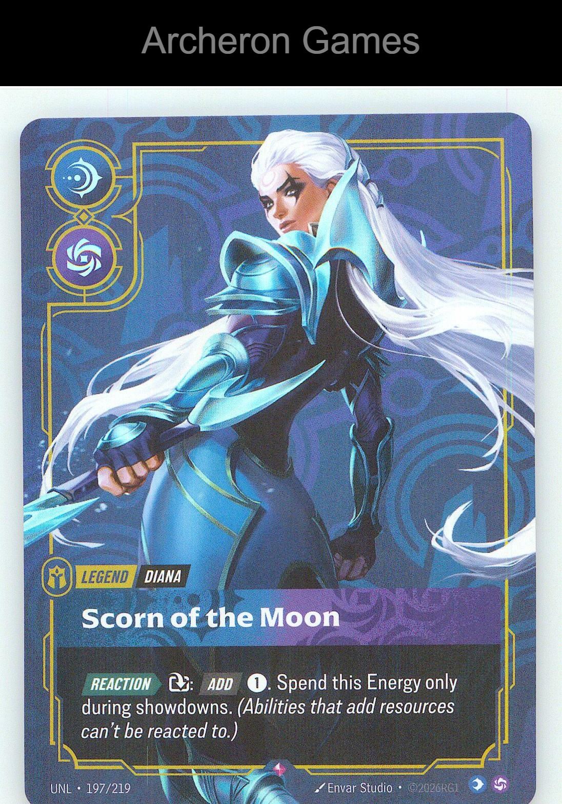 Diana - Scorn of the Moon UNL 197/219 R Unleashed Riftbound Card