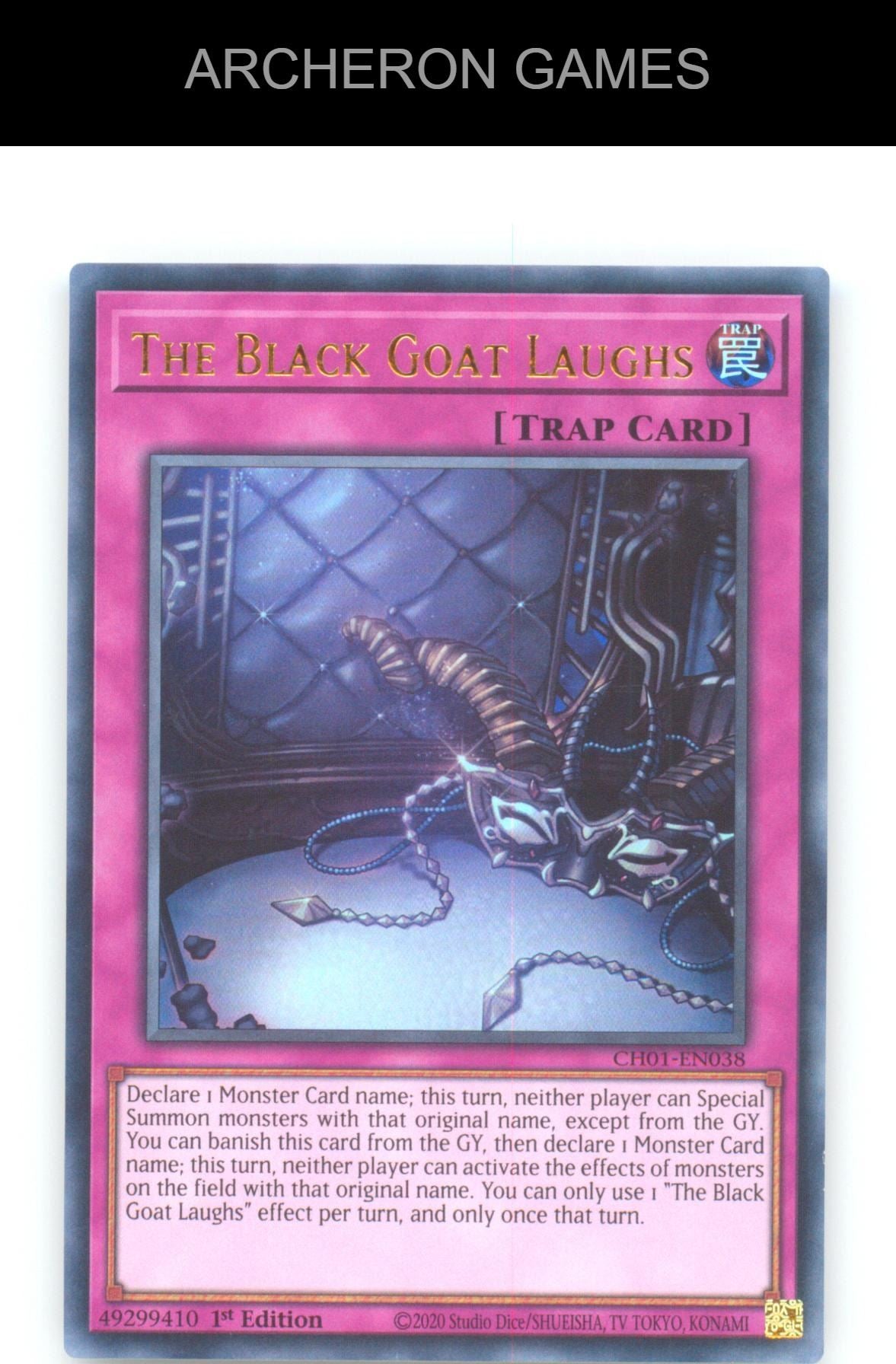 The Black Goat Laughs Ultra Rare YUGIOH Card 1st Edition