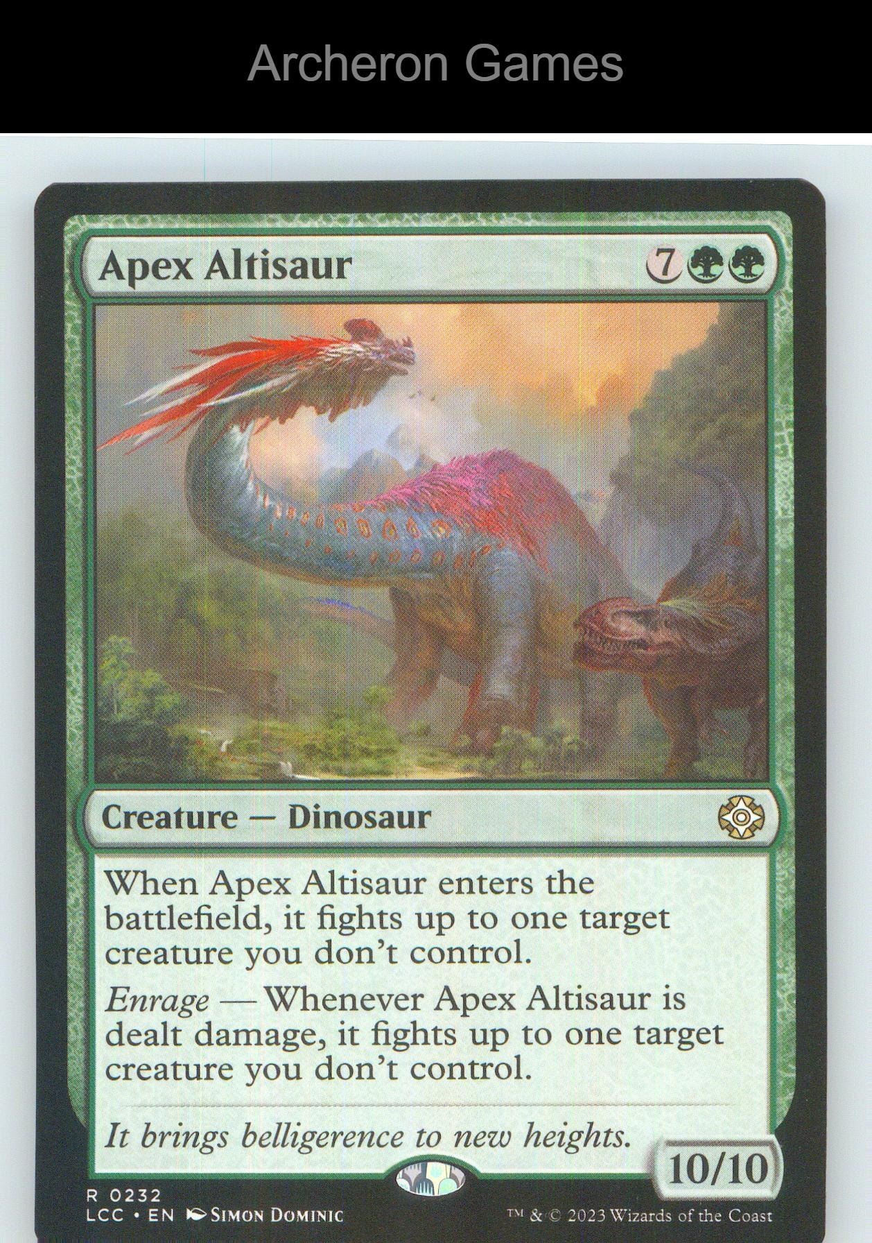Apex Altisaur LCC 232 R MTG Card NM/EX+