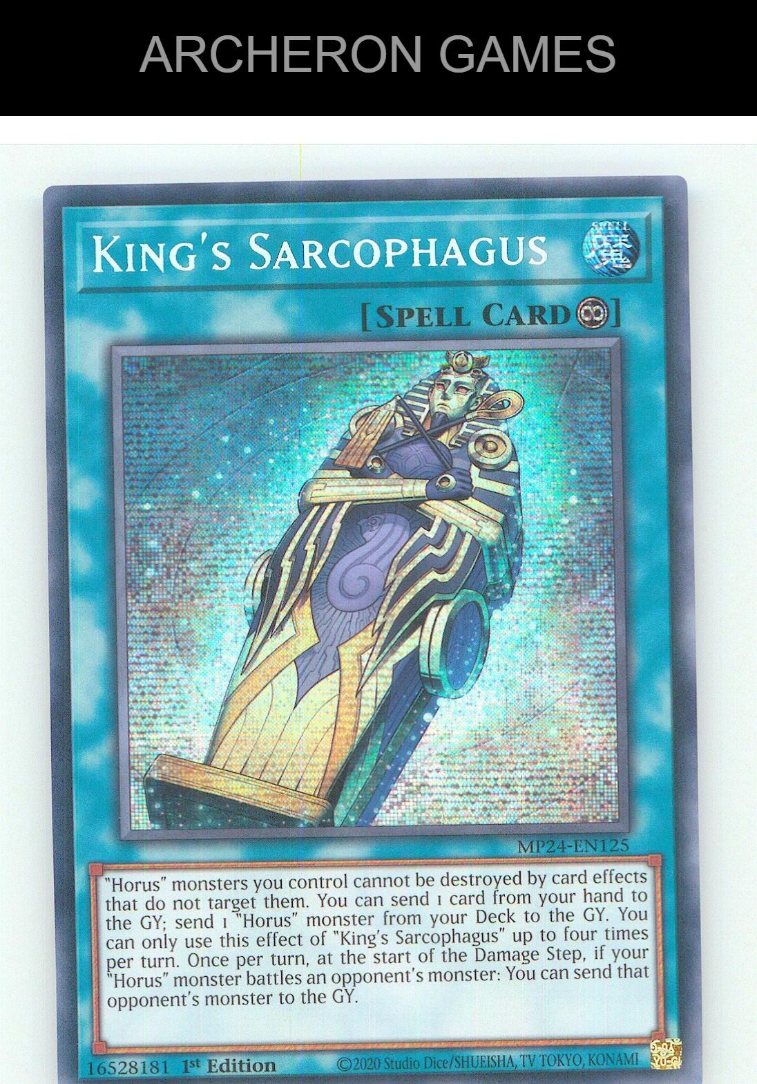 King's Sarcophagus Prismatic Secret Rare YUGIOH Card 1st Edition
