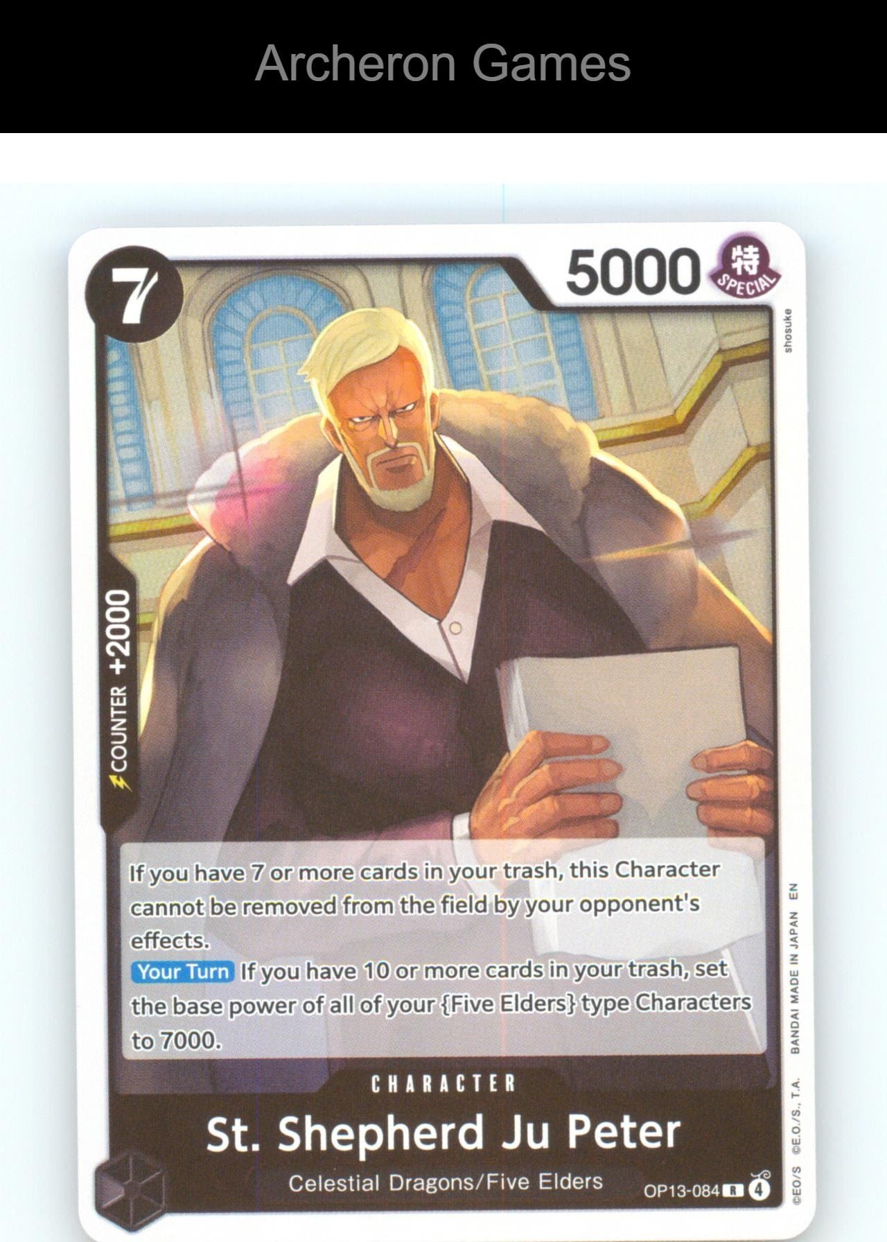 St. Shepherd Ju Peter OP13-084 R One Piece Card NM/EX+ Foil