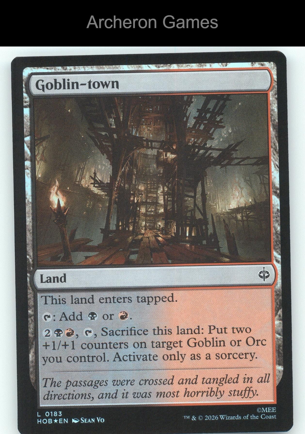 Goblin-town HOB 183 Land MTG Card The Hobbit